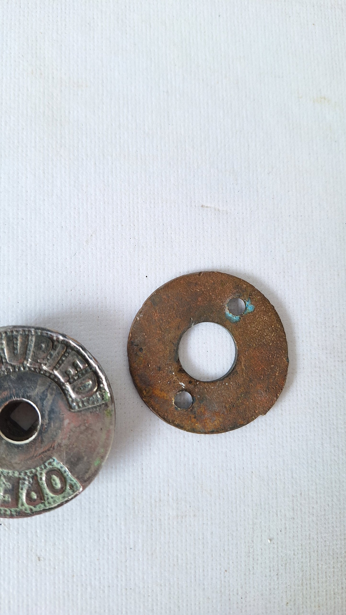 Vintage Occupied Bathroom Door Indicator, Early 1900s Privacy Lock