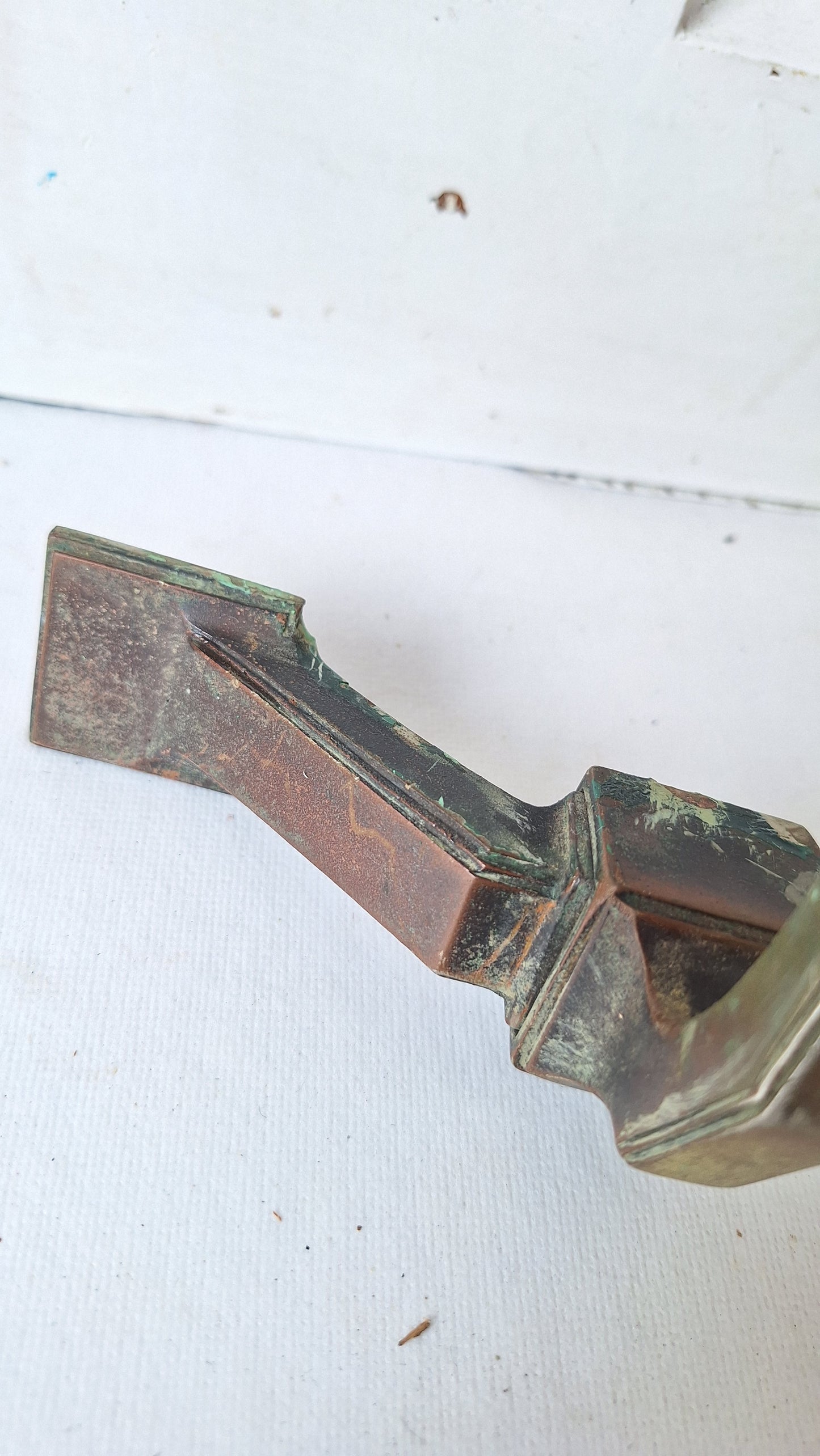 Bronze Commercial Door Pull, Antique Double Push Bar