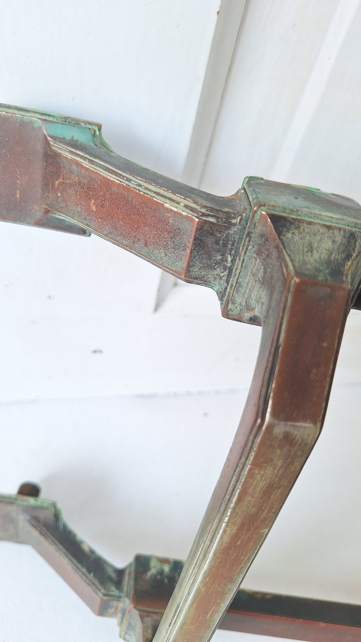 Bronze Commercial Door Pull, Antique Double Push Bar