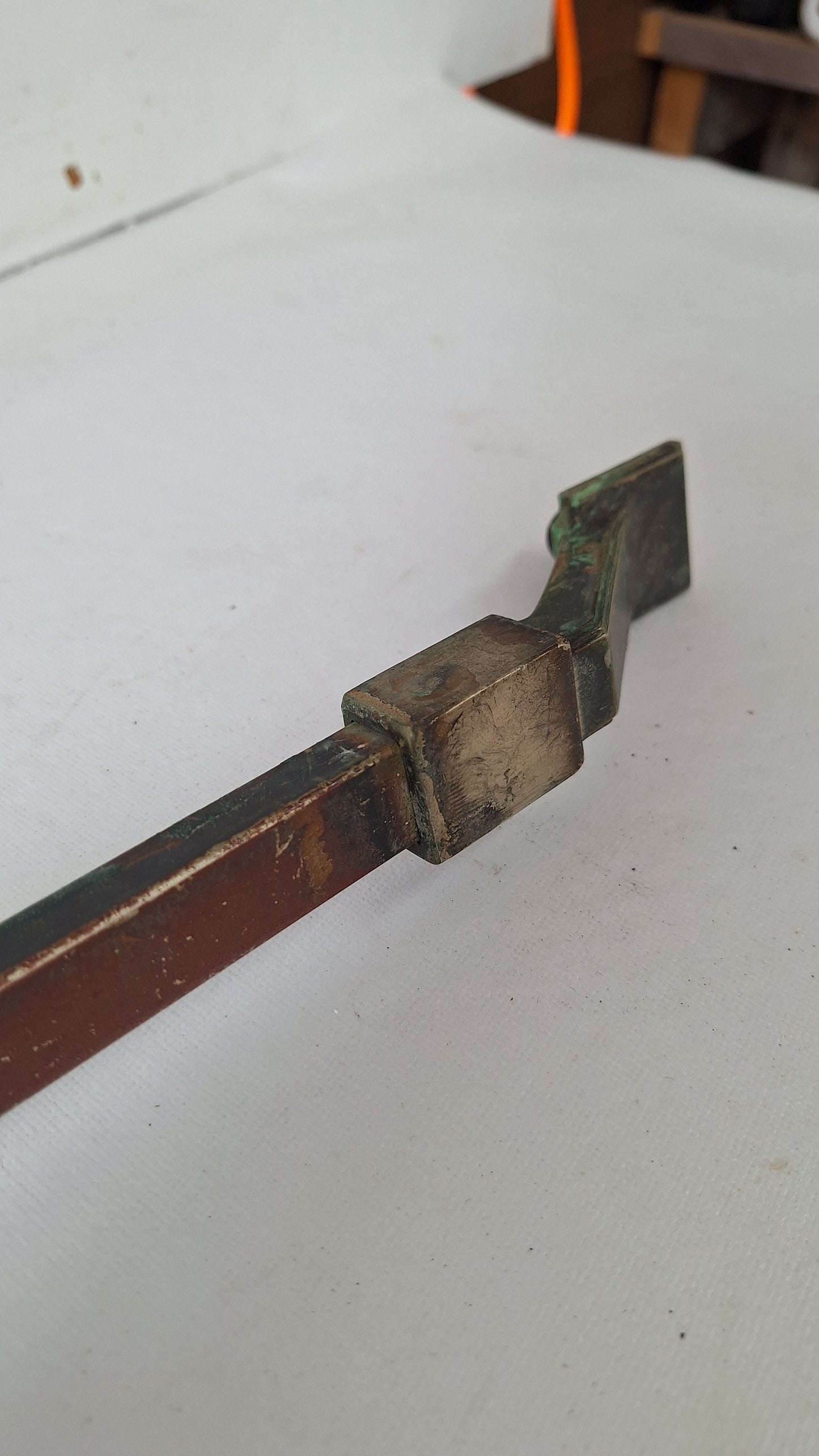 Bronze Commercial Door Pull, Antique Double Push Bar