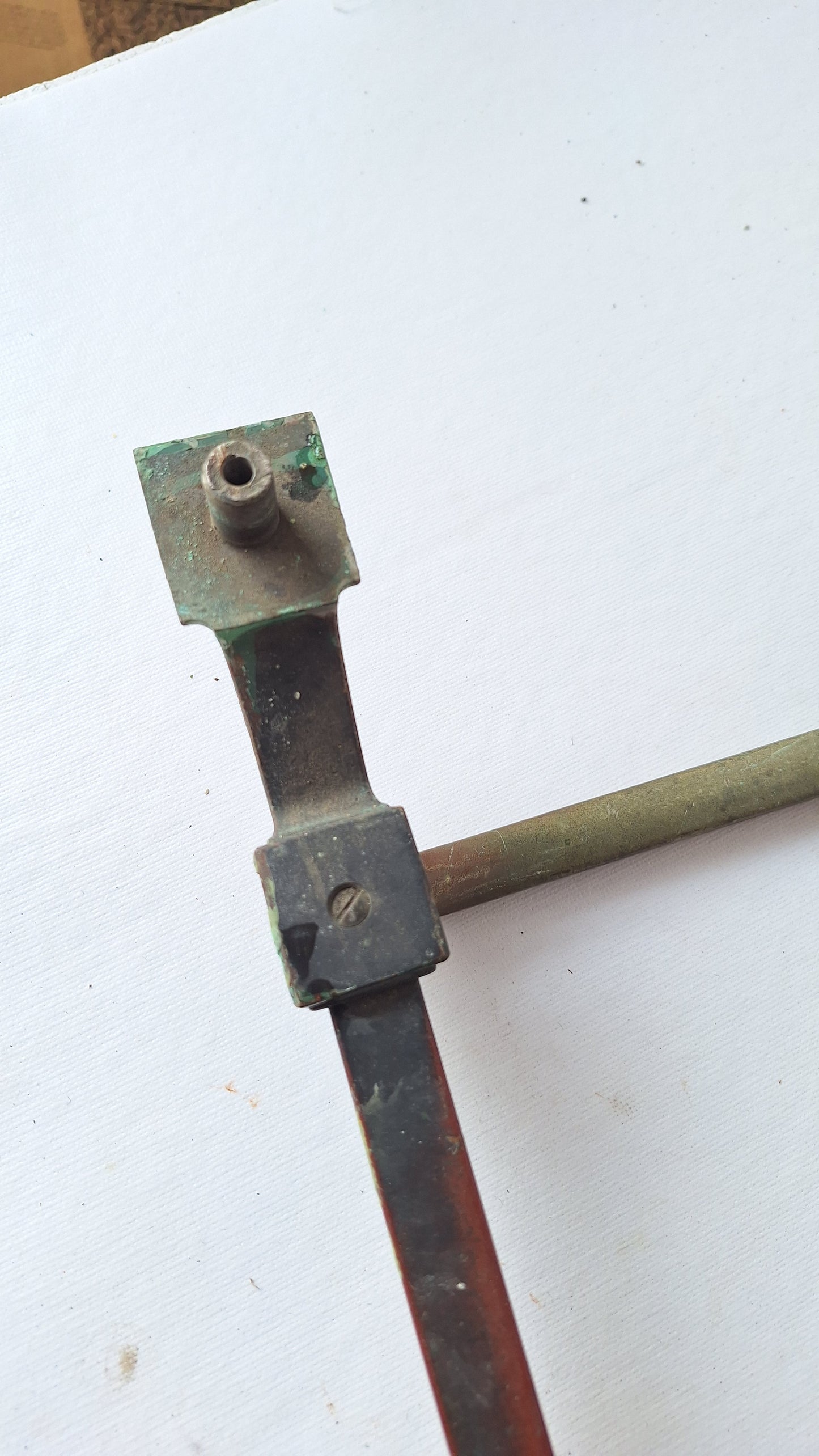 Bronze Commercial Door Pull, Antique Double Push Bar