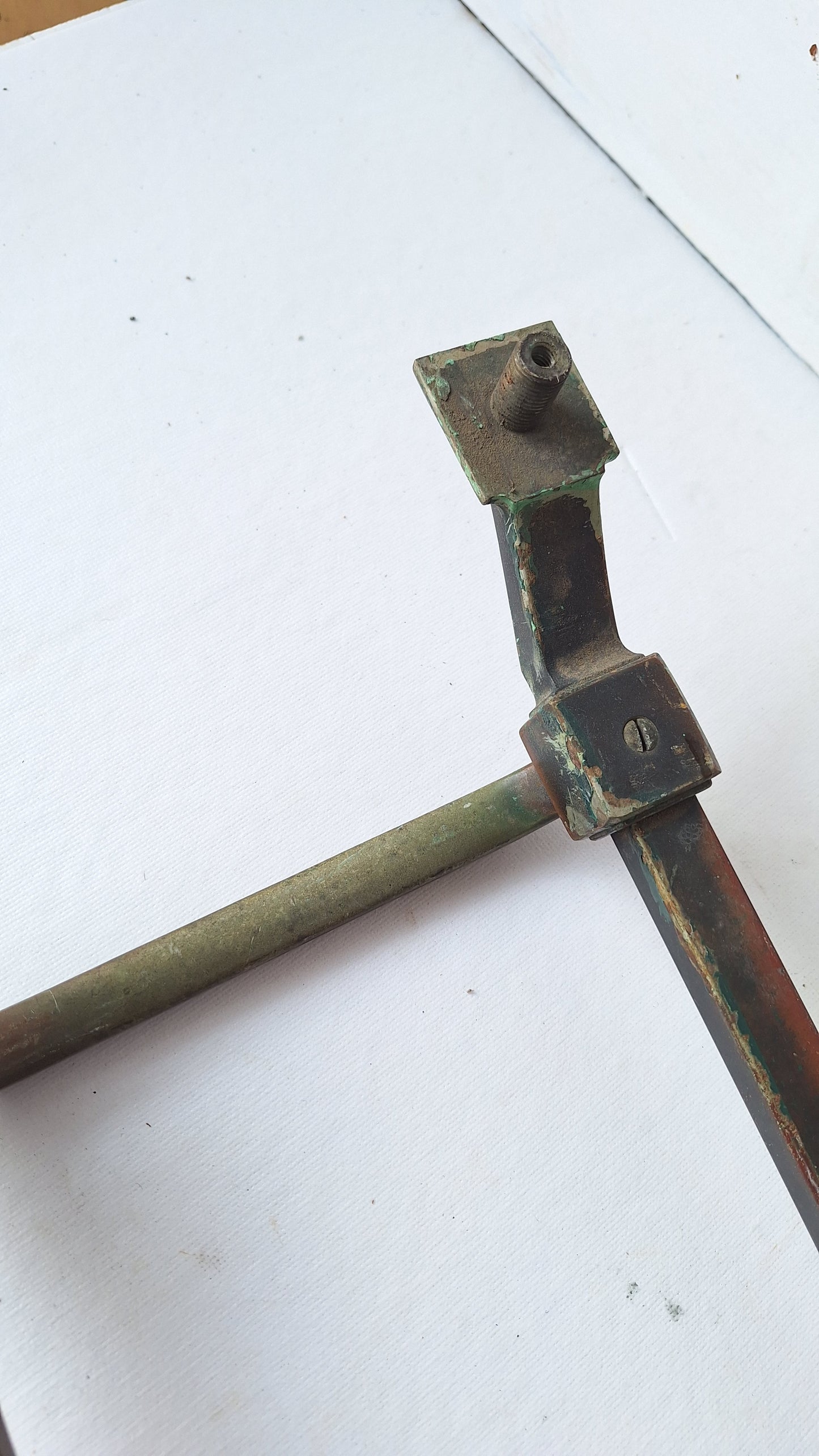 Bronze Commercial Door Pull, Antique Double Push Bar