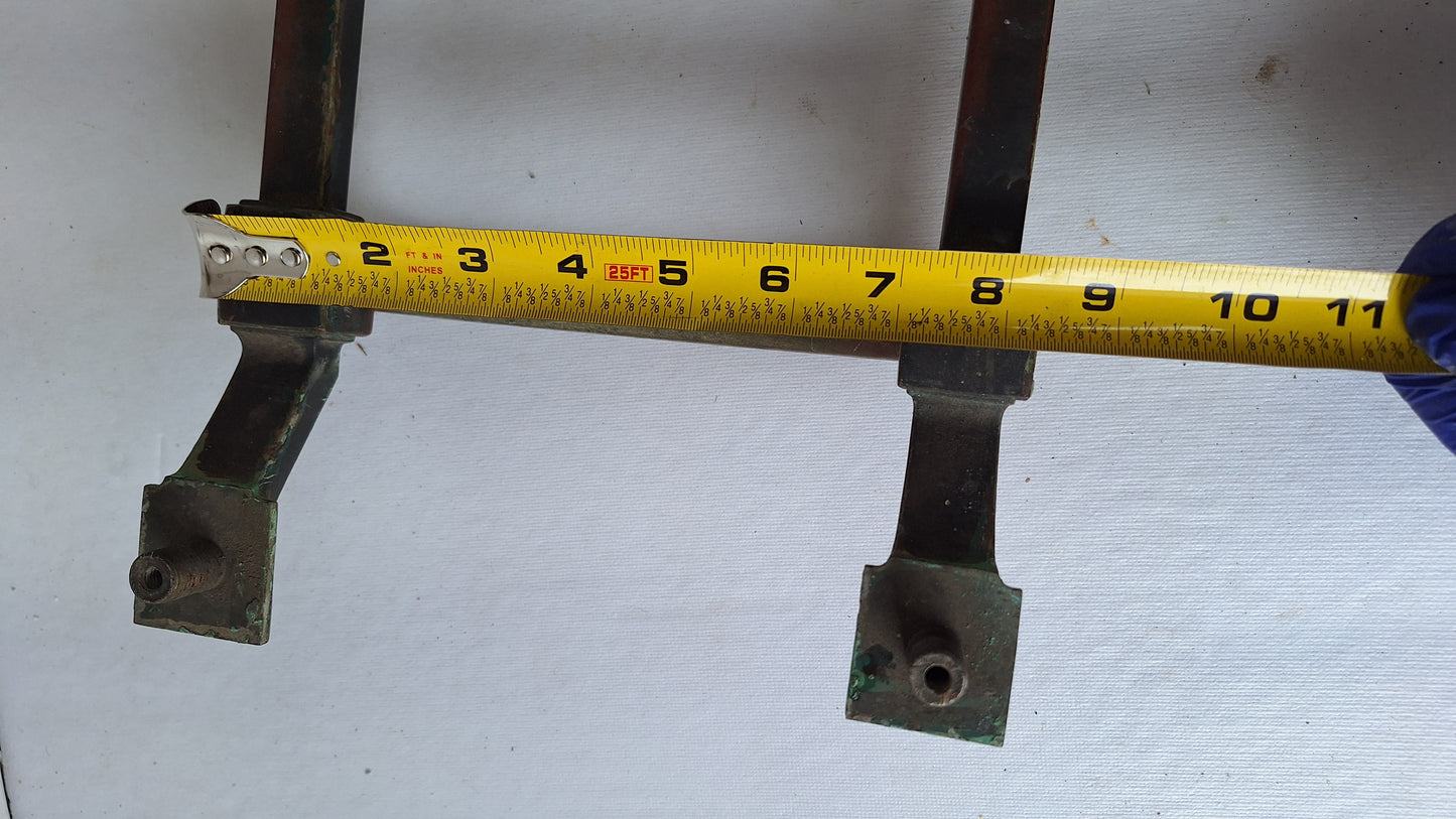 Bronze Commercial Door Pull, Antique Double Push Bar