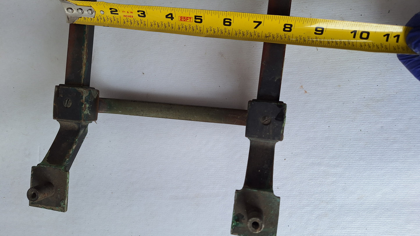 Bronze Commercial Door Pull, Antique Double Push Bar