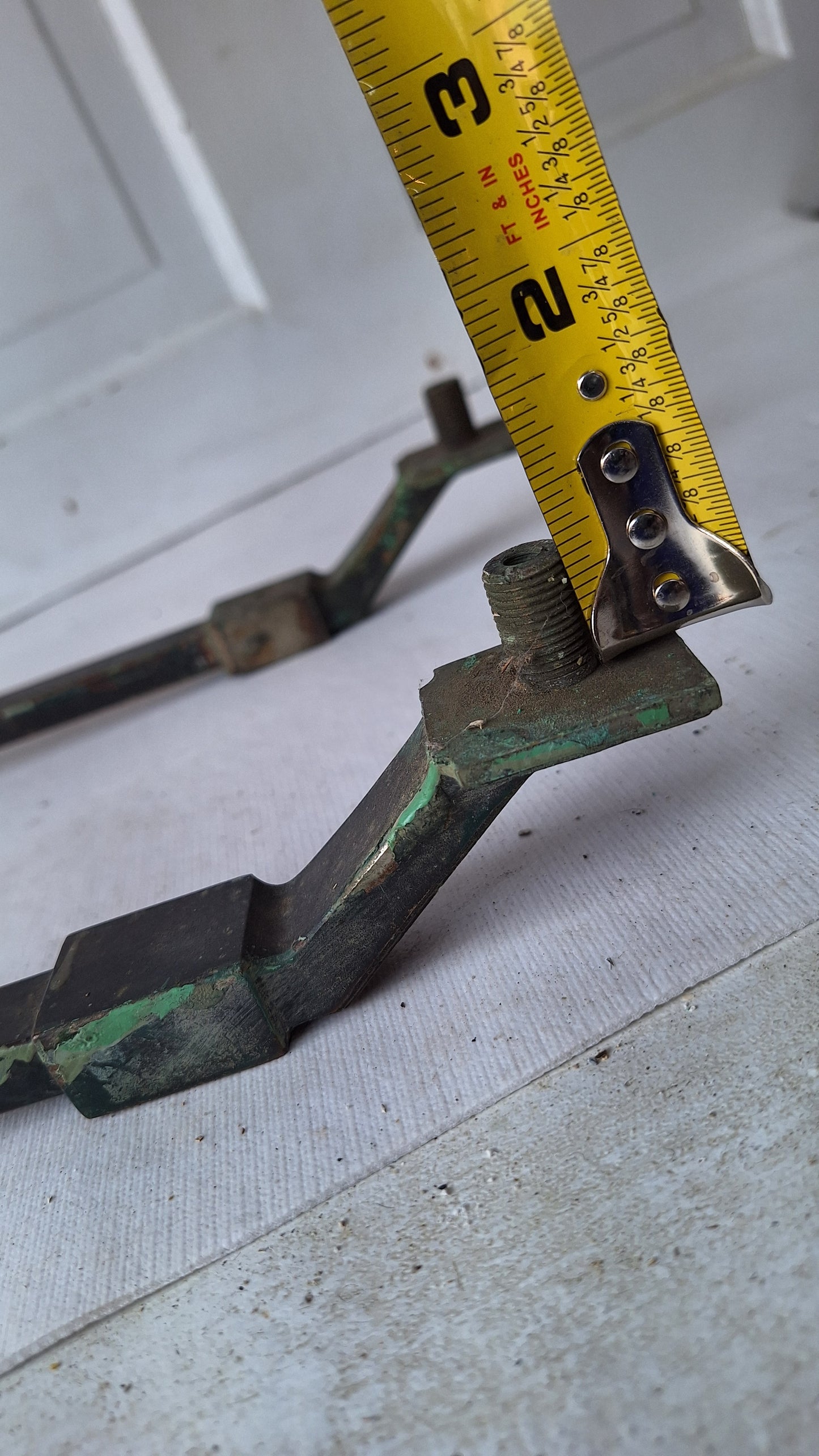 Bronze Commercial Door Pull, Antique Double Push Bar