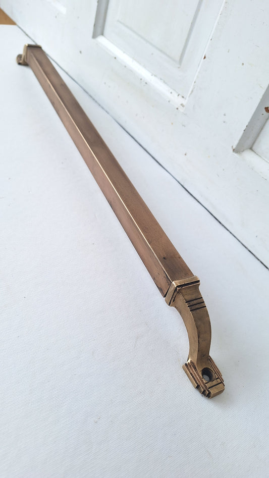 Bronze Commercial Door Pull, Antique Push Bar