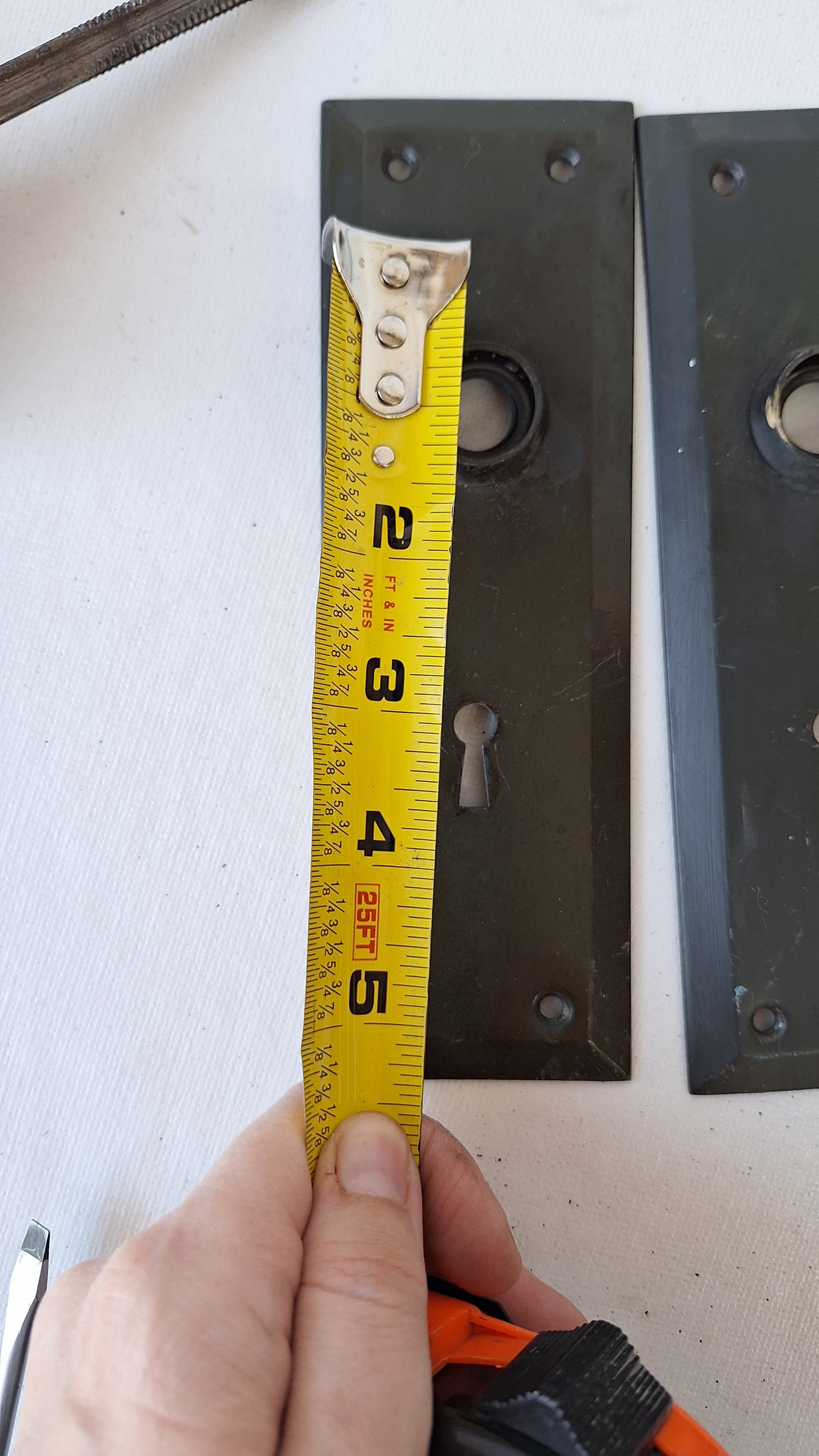 Matte Black Hardware, Deco Door Plates and Doorknob Set