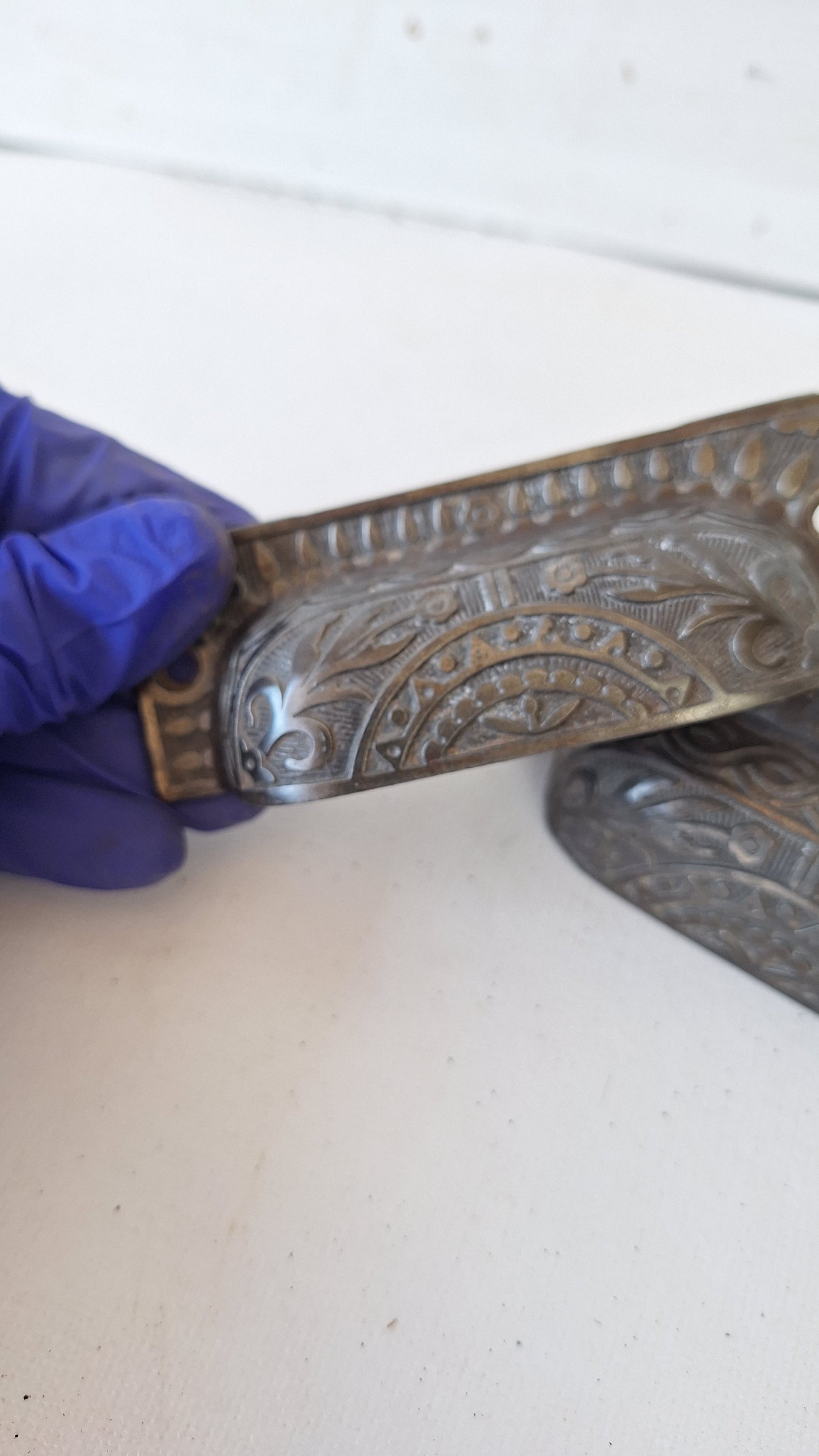Pair Apothecary Pulls, Cast Iron Bin Pull Handles