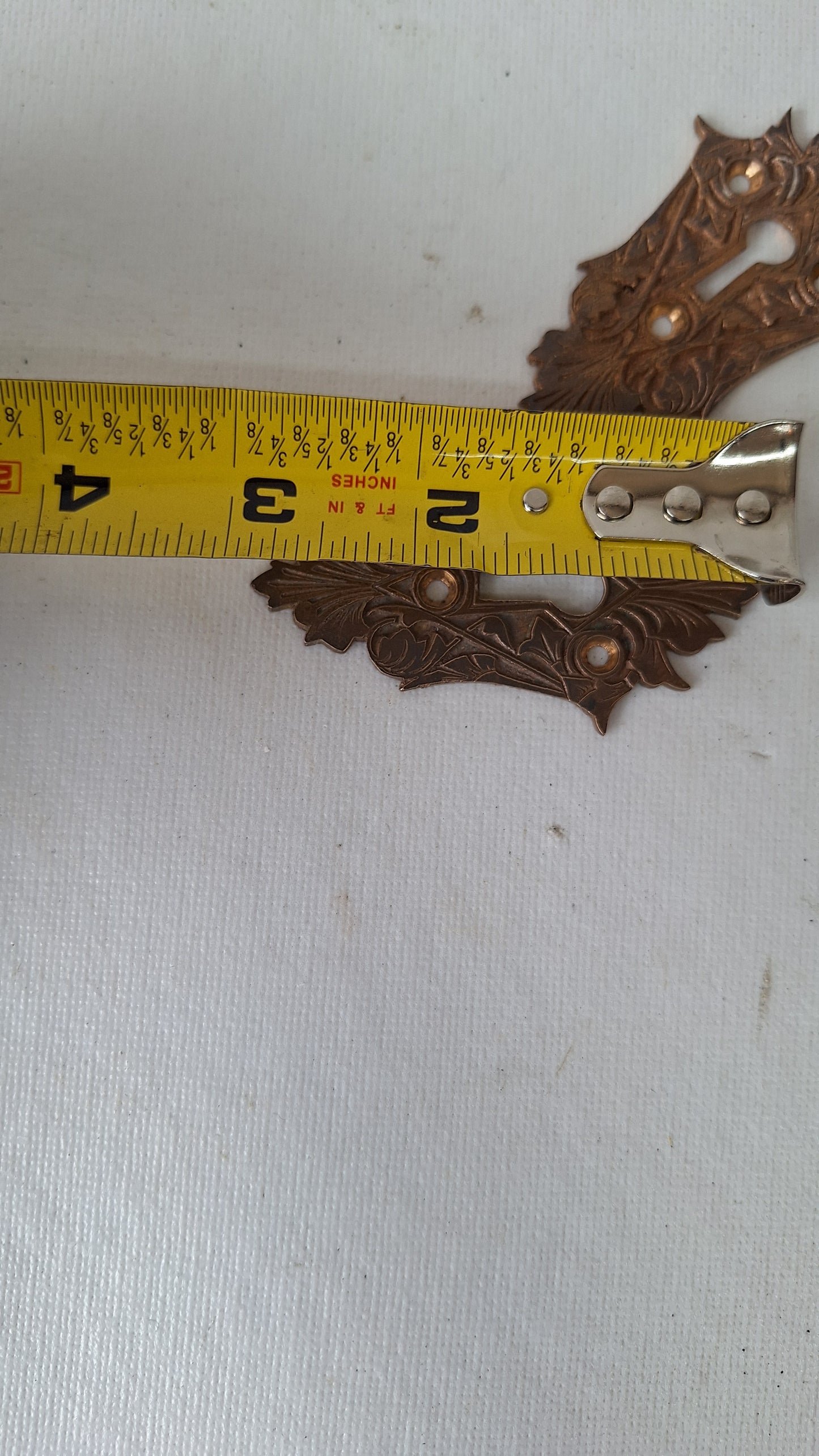 Fancy Design Large Antique Key Holes, Pair of Brass Key Hole Cover