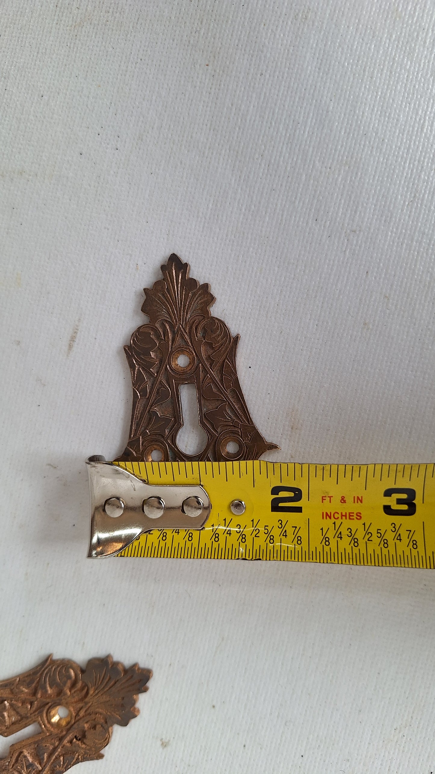 Fancy Design Large Antique Key Holes, Pair of Brass Key Hole Cover