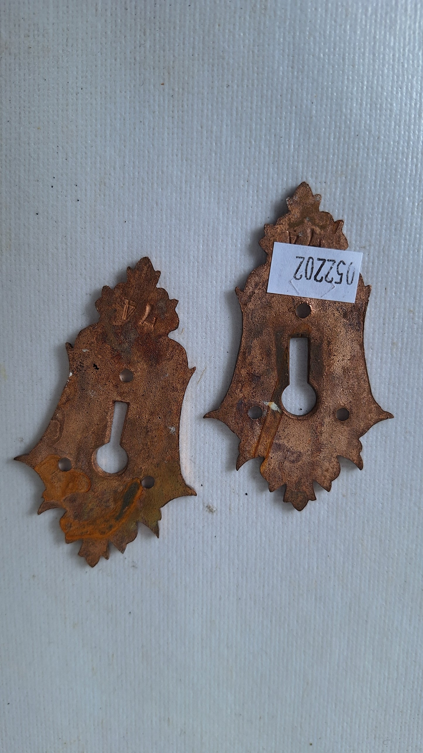 Fancy Design Large Antique Key Holes, Pair of Brass Key Hole Cover