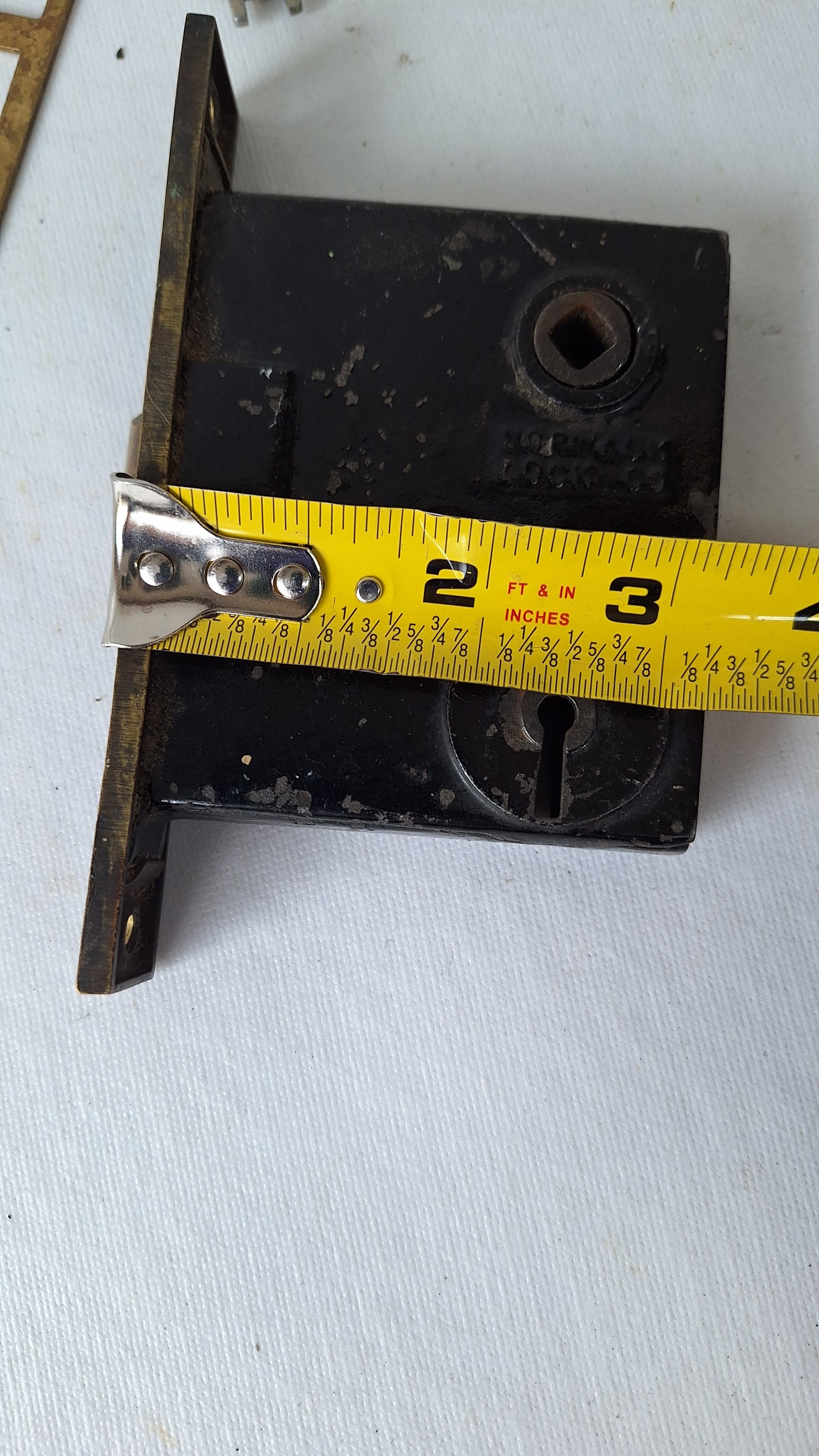 Antique Mortise Lock with Skeleton Keys, Antique Keyed Door Lock Card with Working Keys