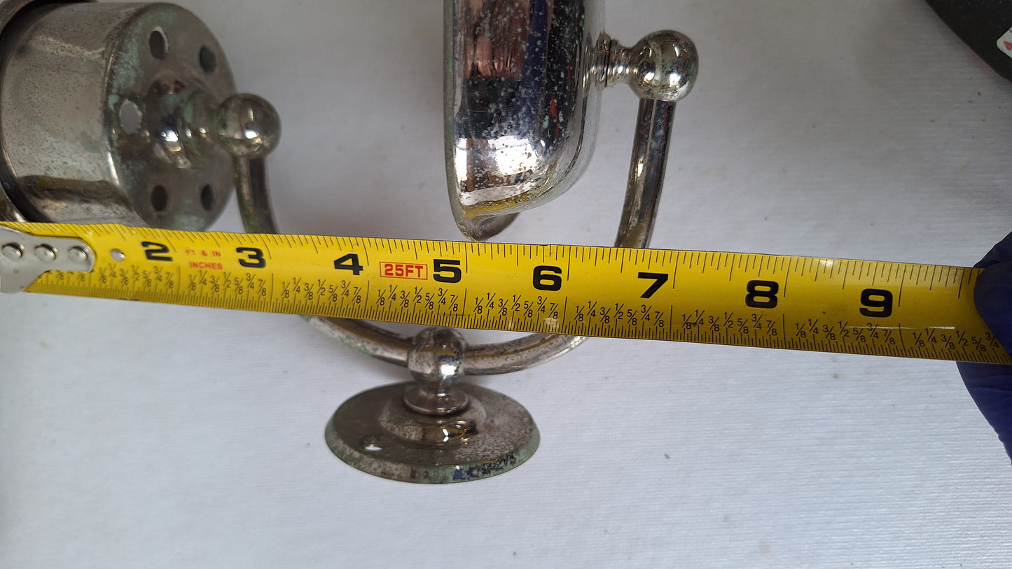 Vintage Chrome Soap and Cup Holder, Antique Soap Dish Wall Rack