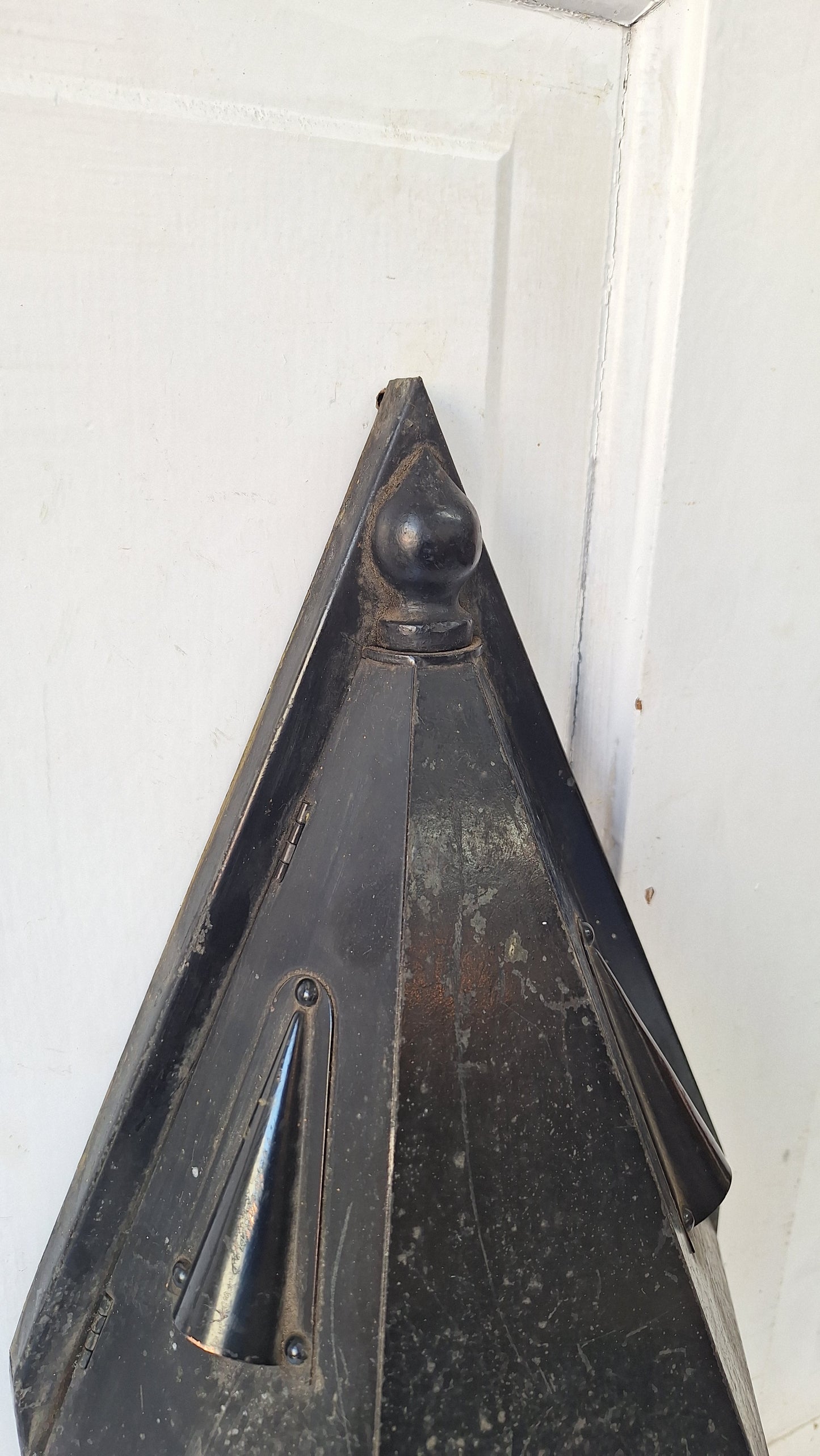 Vintage Craftsman Slag Glass Wall Sconce, Exterior Light
