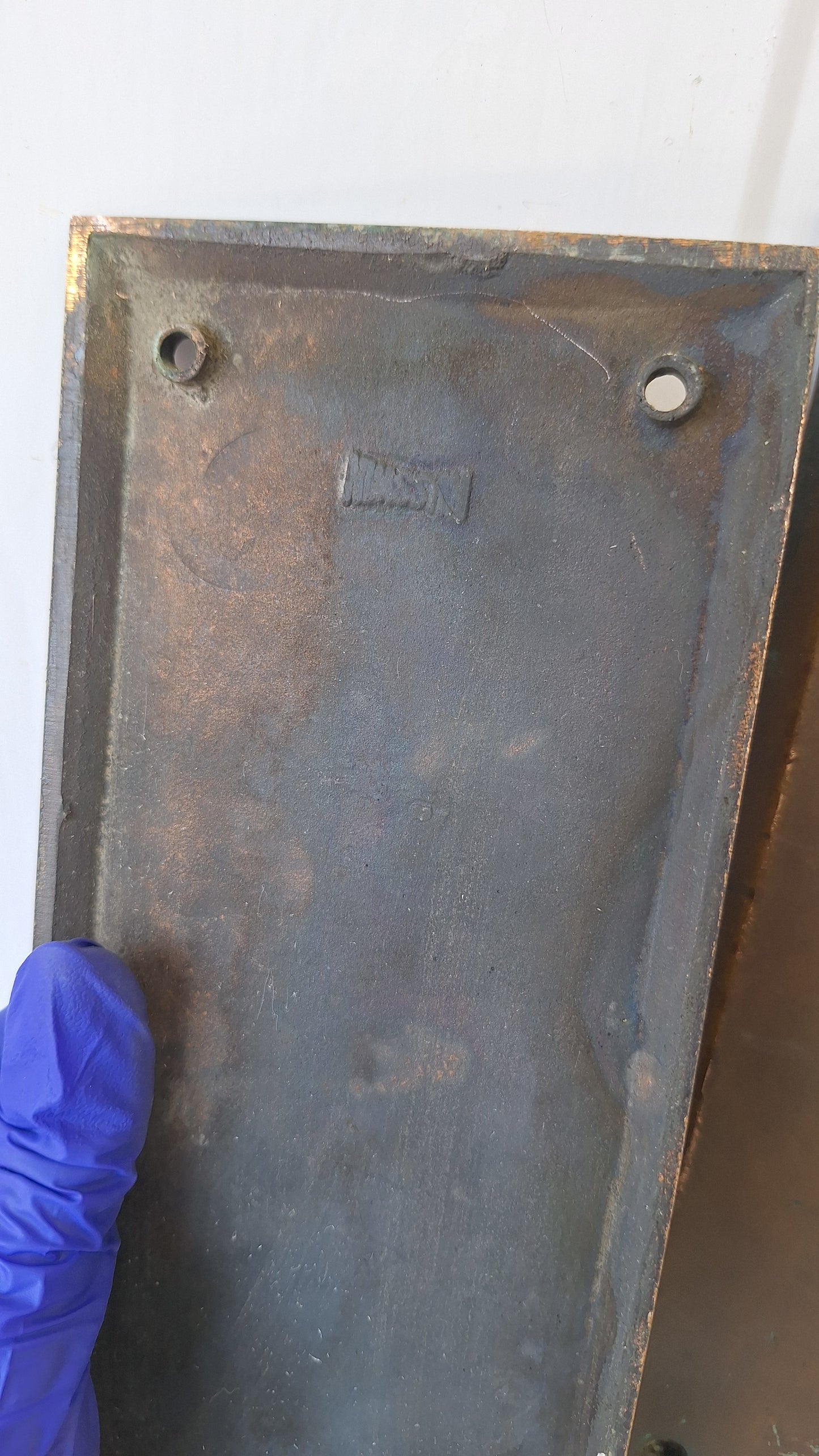 15 x 3 Vintage Door Bronze Push Plate, Vintage Door Push Plate Hardware