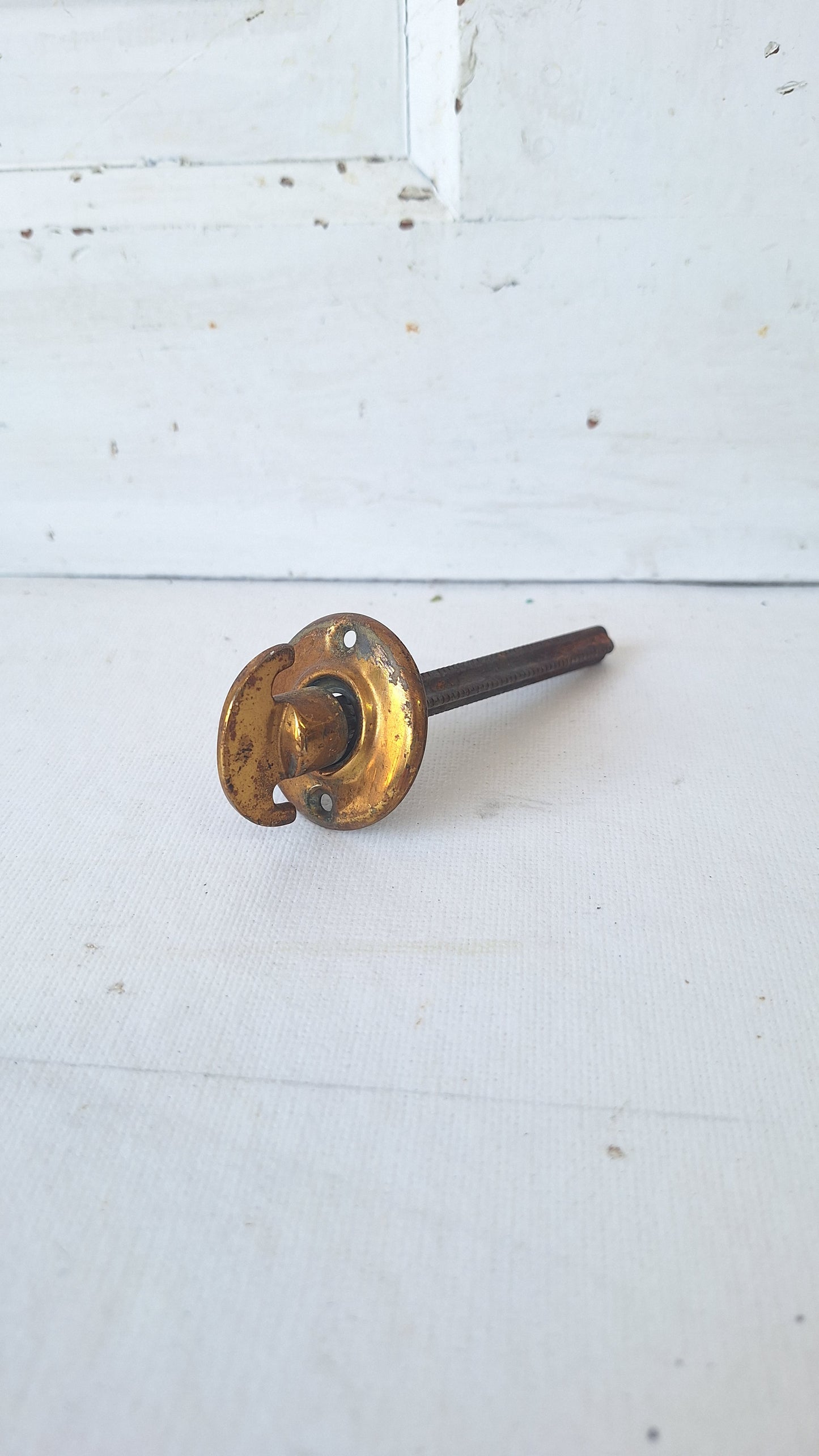 Antique Brass Closet Lever Handle with Spindle