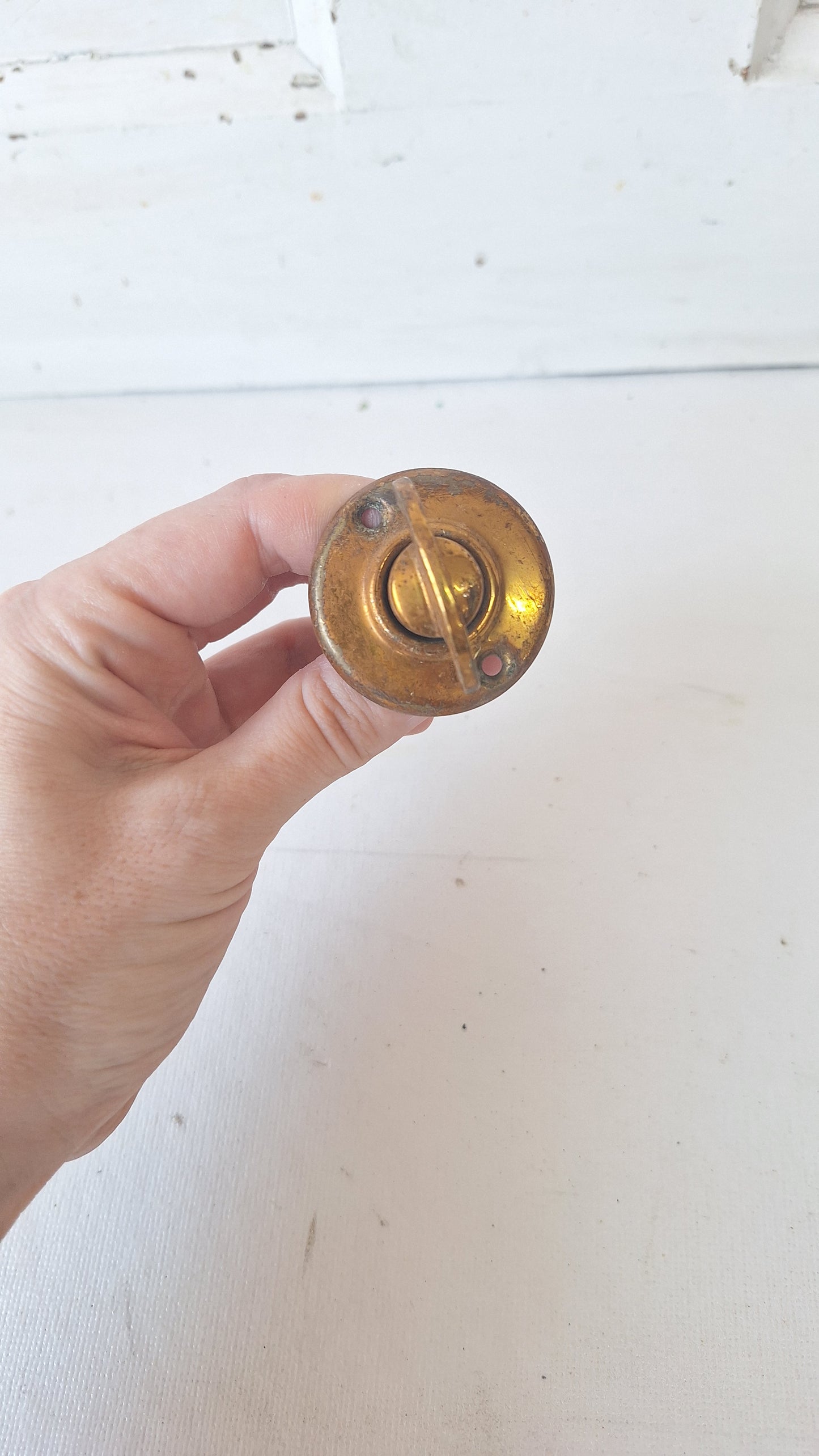 Antique Brass Closet Lever Handle with Spindle