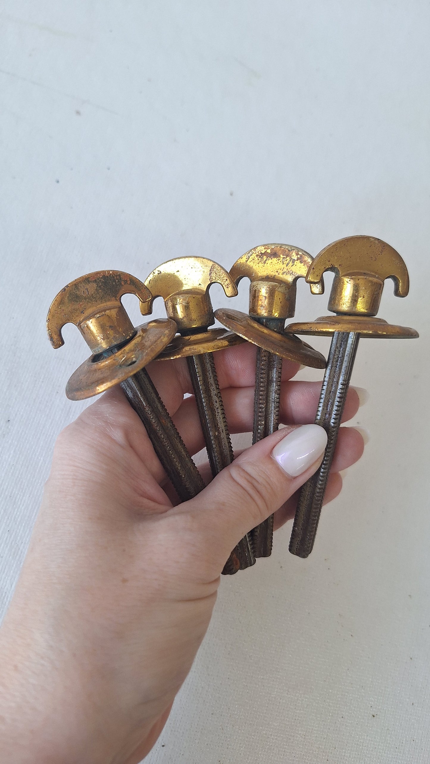 Antique Brass Closet Lever Handle with Spindle