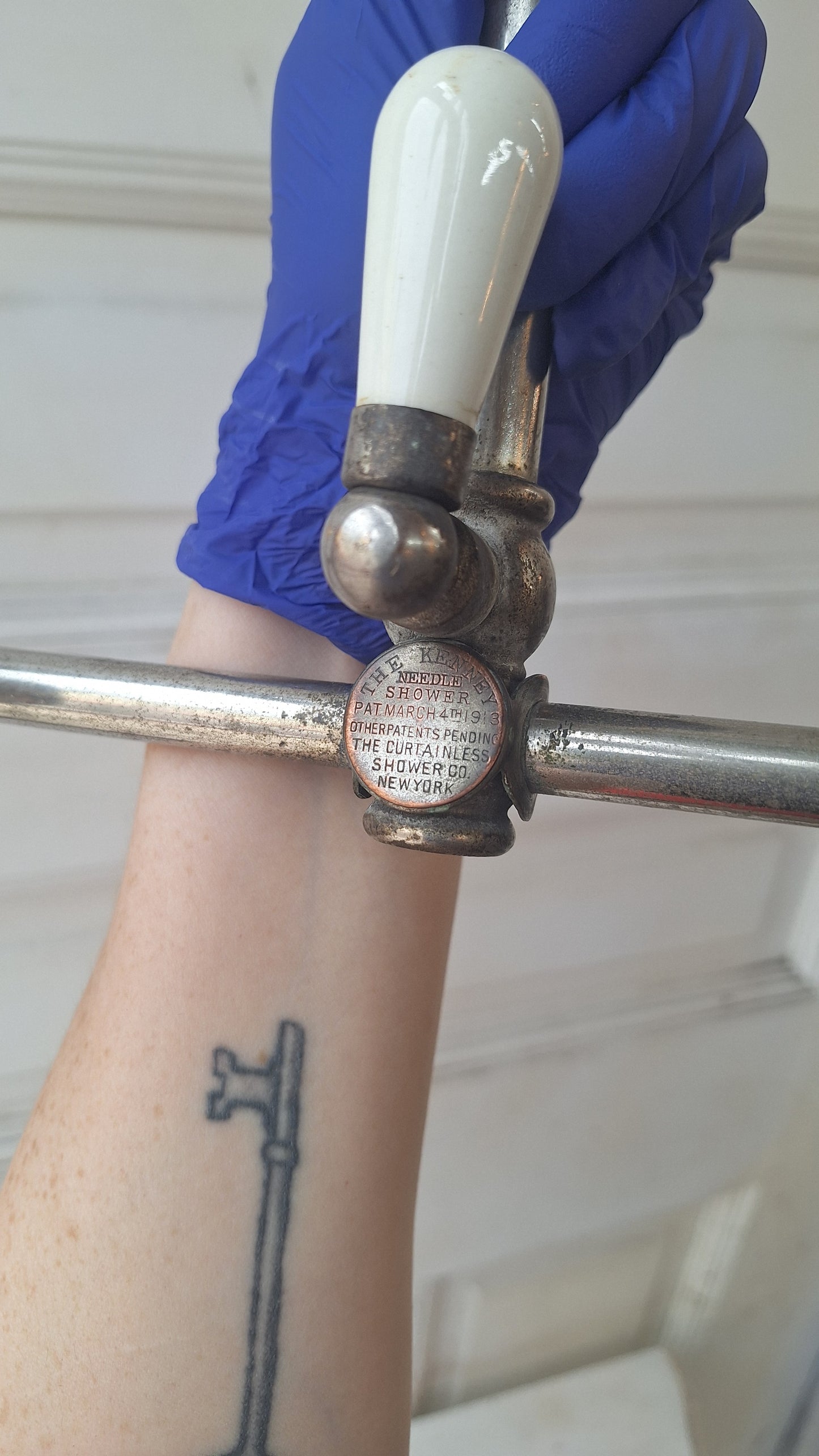 Antique Shower Heads, The Kenney Needle Shower Co