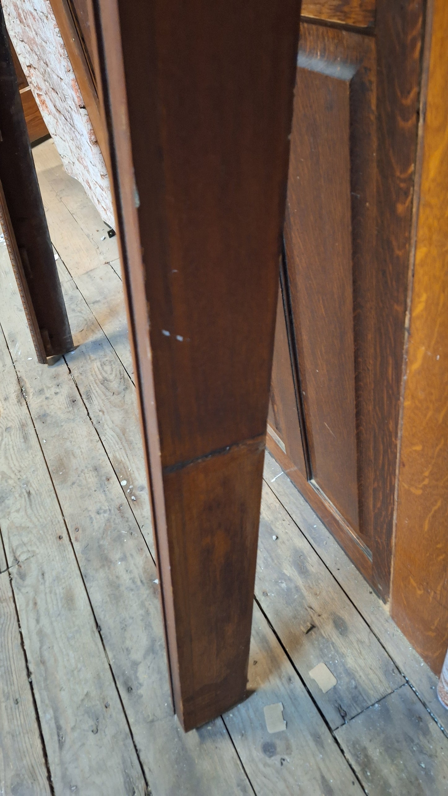 Antique Fireplace Half Mantel, Carved Wood Mantel