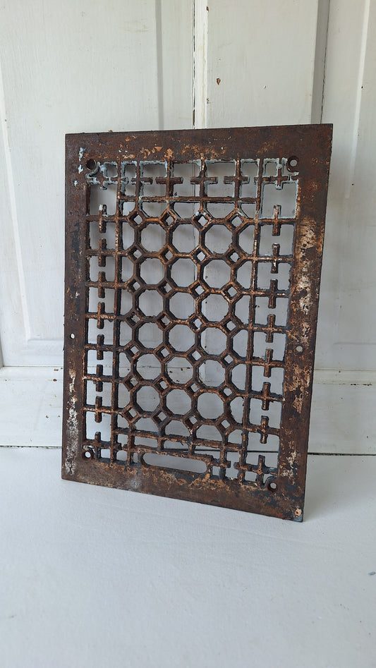 10 x 14 Antique Cast Iron Baseboard Vent, Antique Register Cover