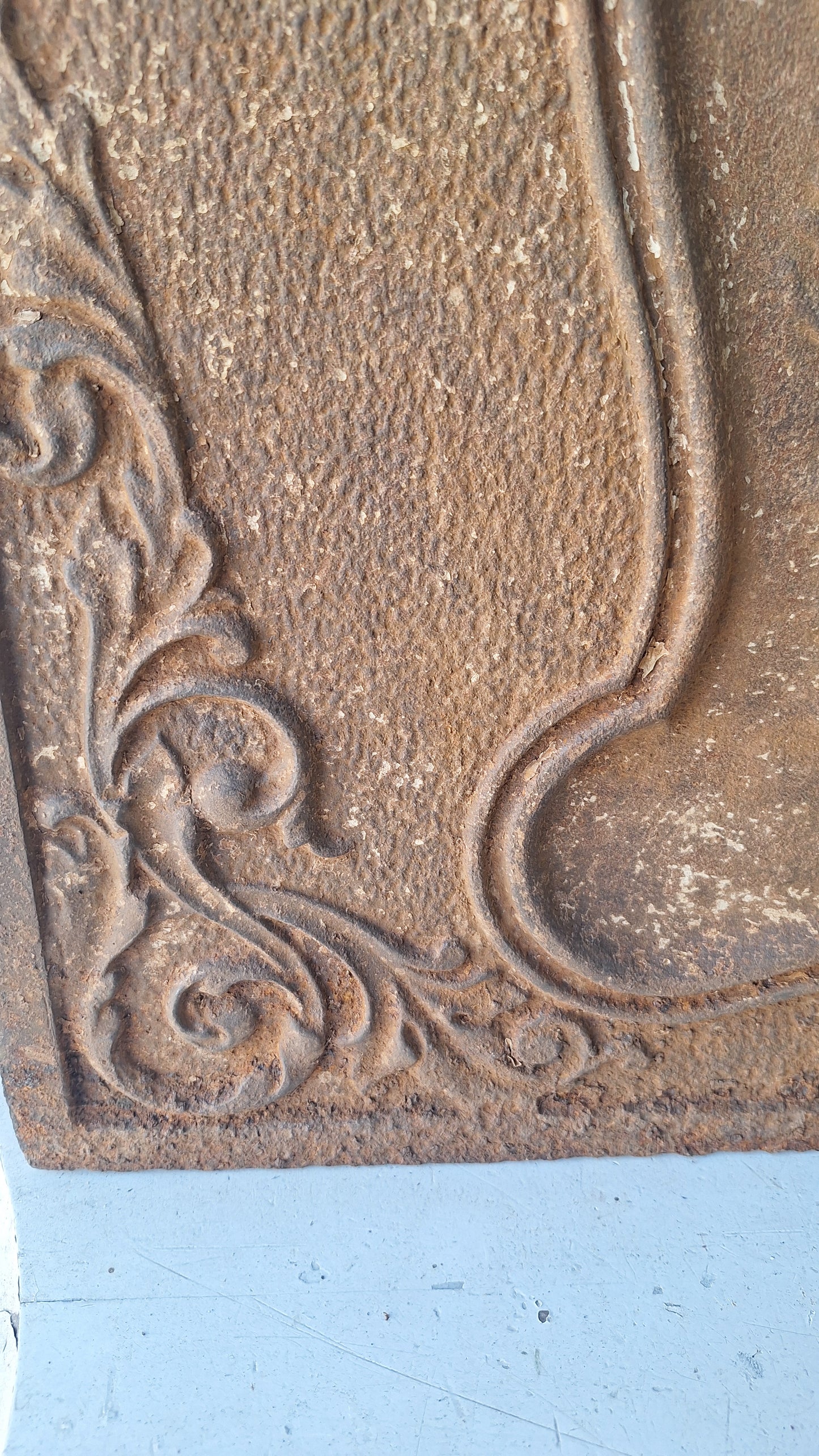 Ornate Fireplace Summer Cover, Victorian Era Seaside Motif