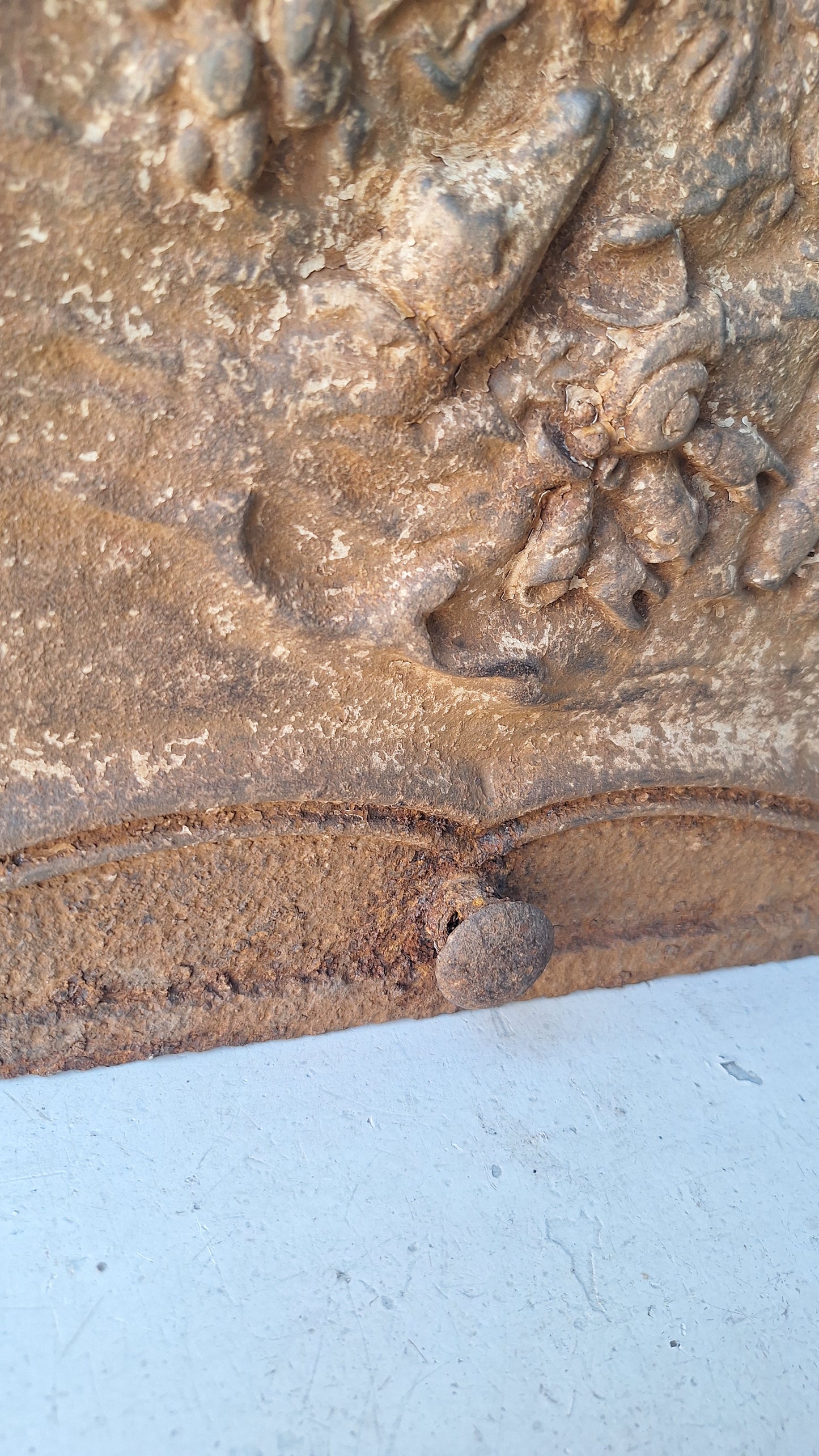Ornate Fireplace Summer Cover, Victorian Era Seaside Motif