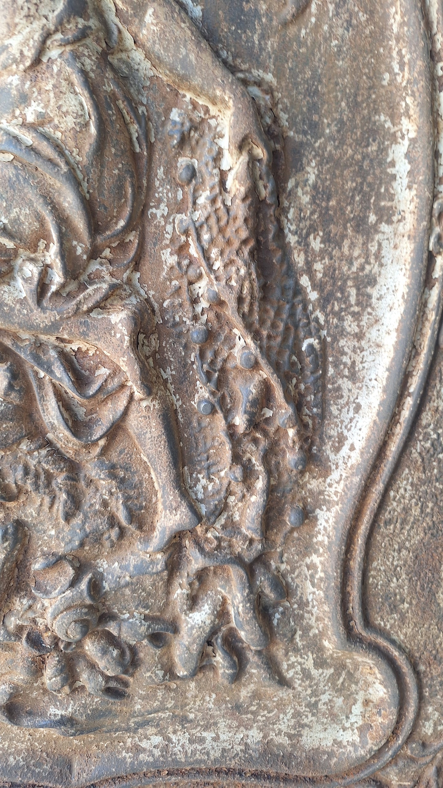Ornate Fireplace Summer Cover, Victorian Era Seaside Motif