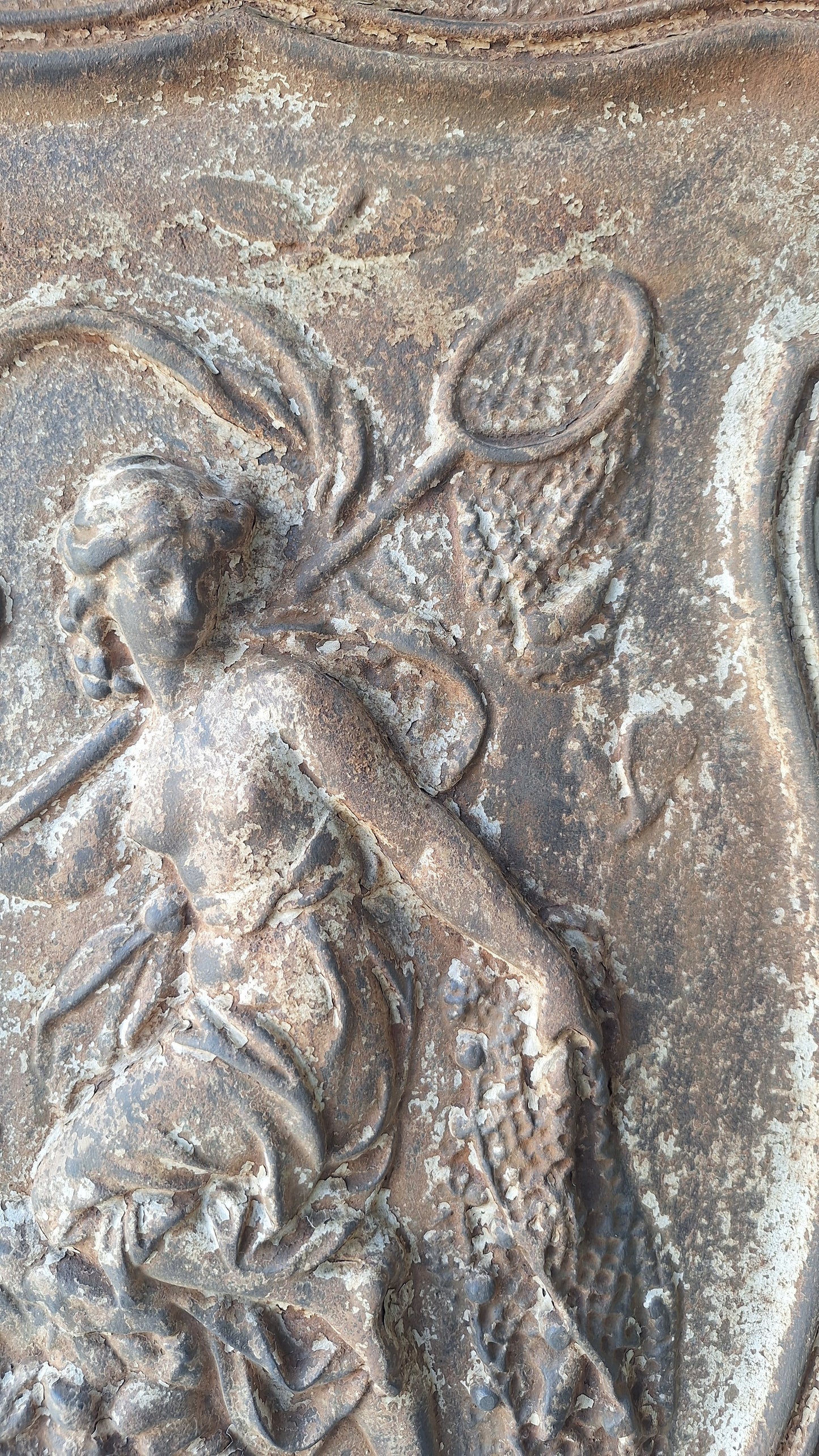 Ornate Fireplace Summer Cover, Victorian Era Seaside Motif