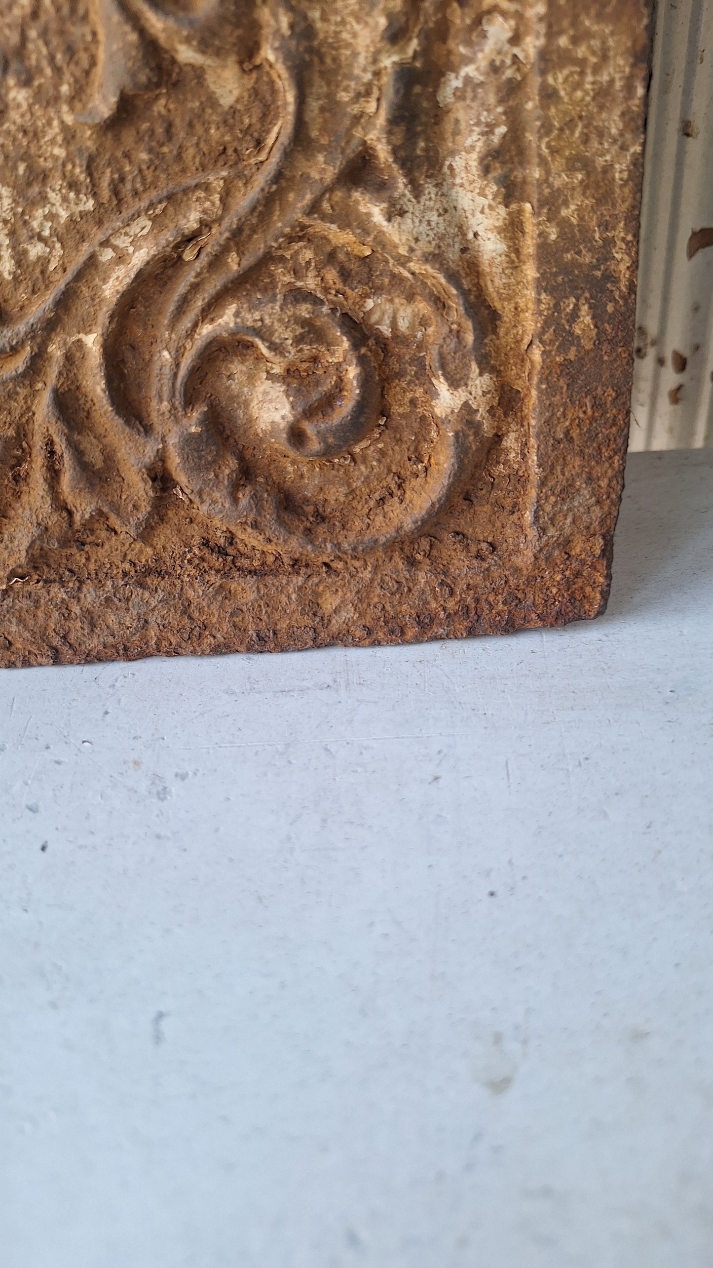 Ornate Fireplace Summer Cover, Victorian Era Seaside Motif