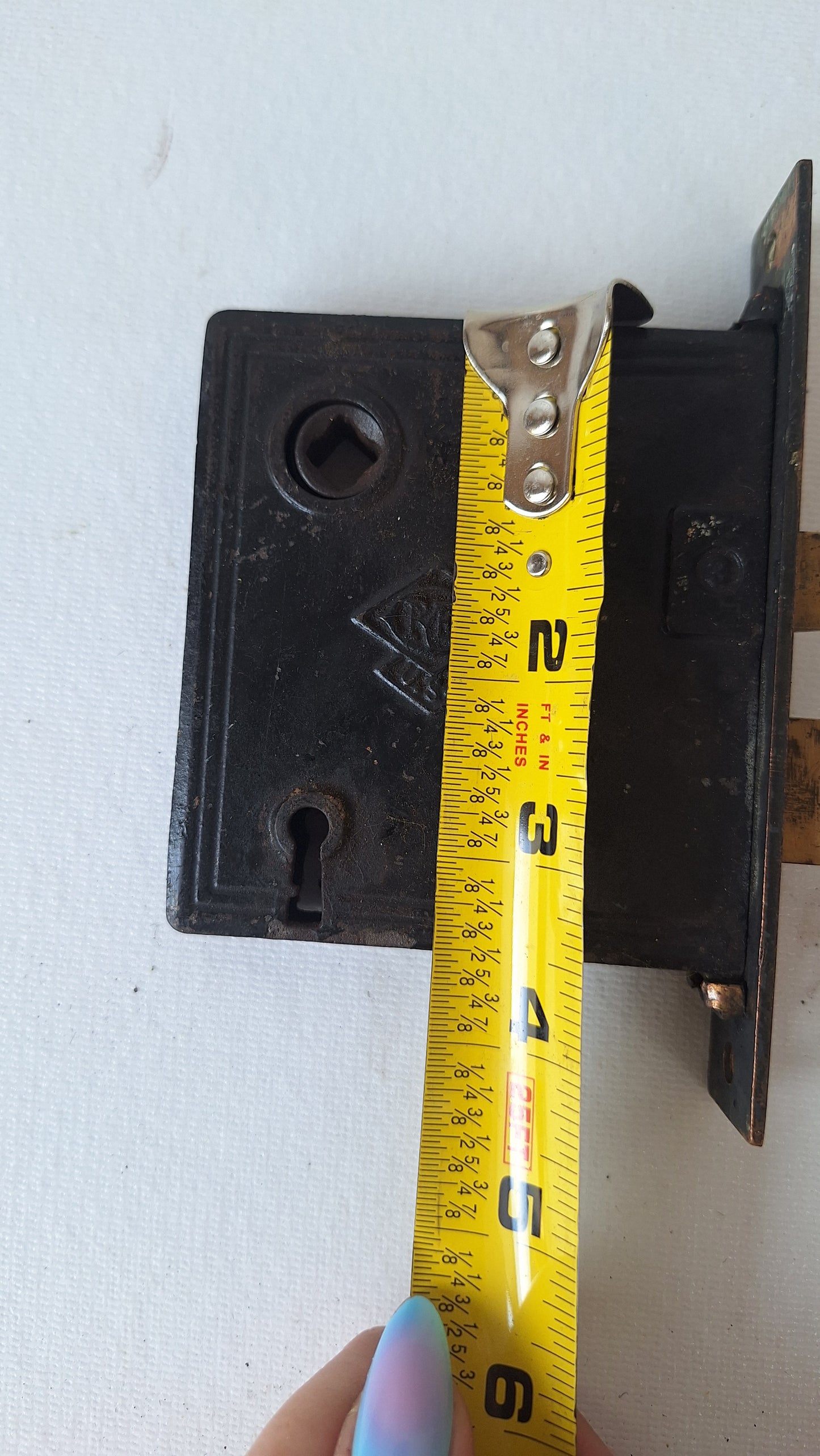 Antique Mortise Lock with Skeleton Key, Antique Keyed Door Lock