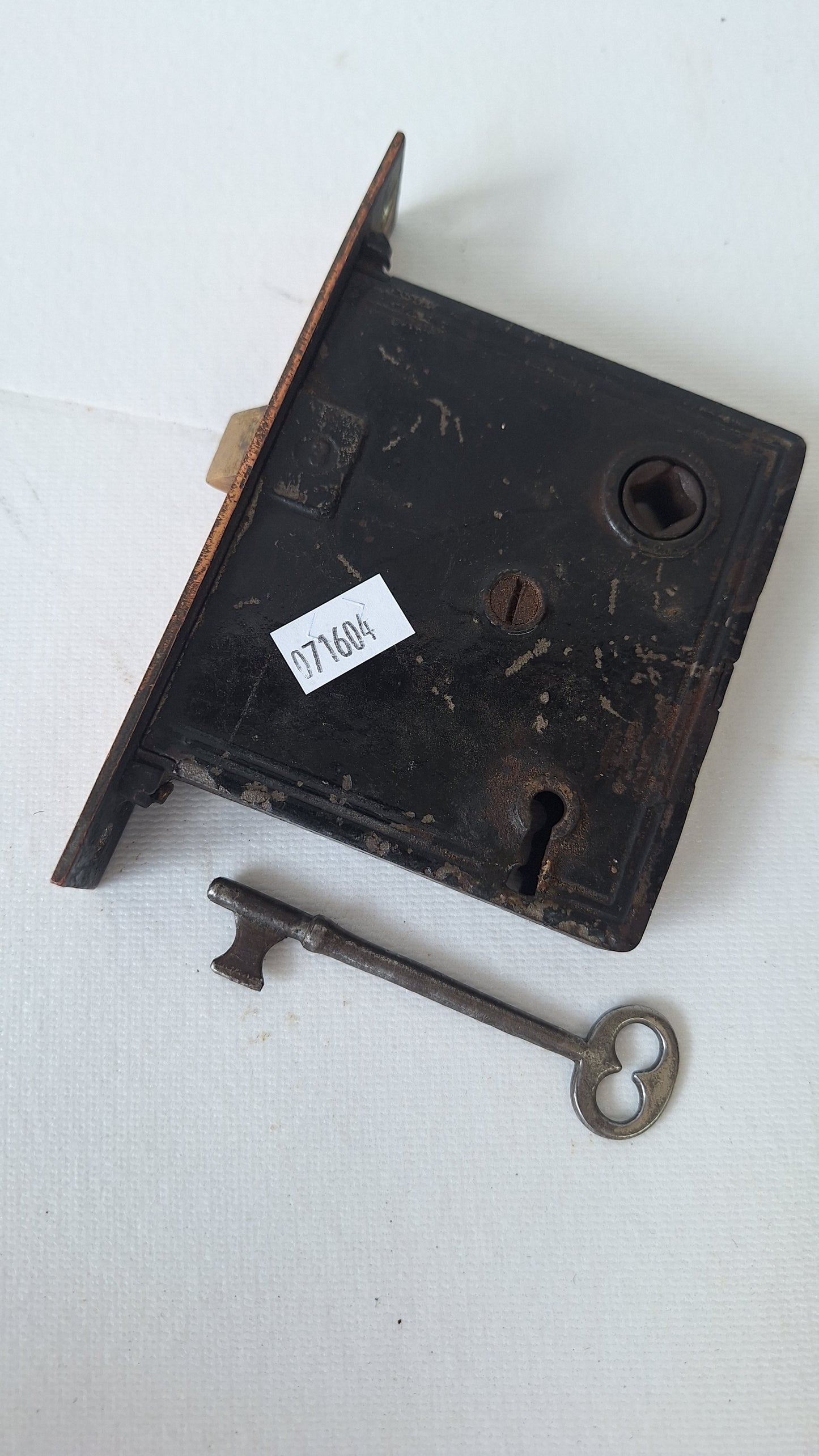 Antique Mortise Lock with Skeleton Key, Antique Keyed Door Lock
