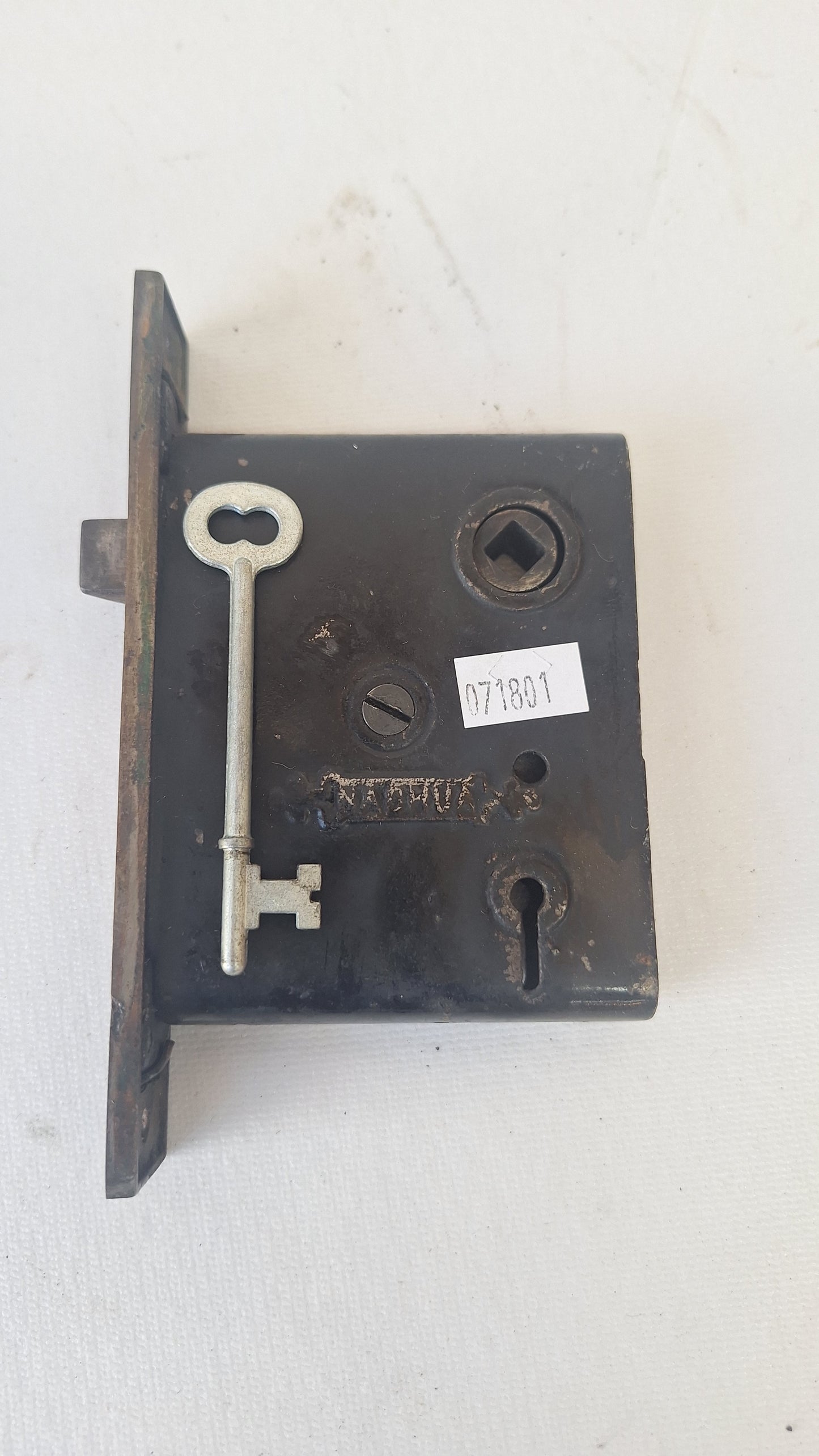 Antique Passage Door Mortise Lock with Skeleton Key