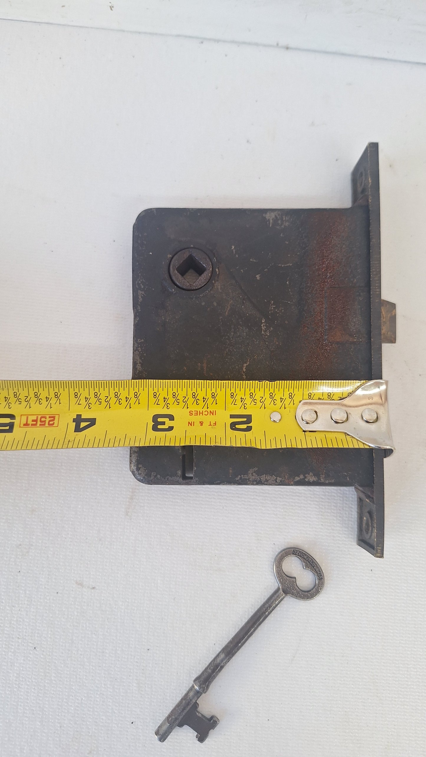 Antique Passage Door Mortise Lock with Skeleton Key