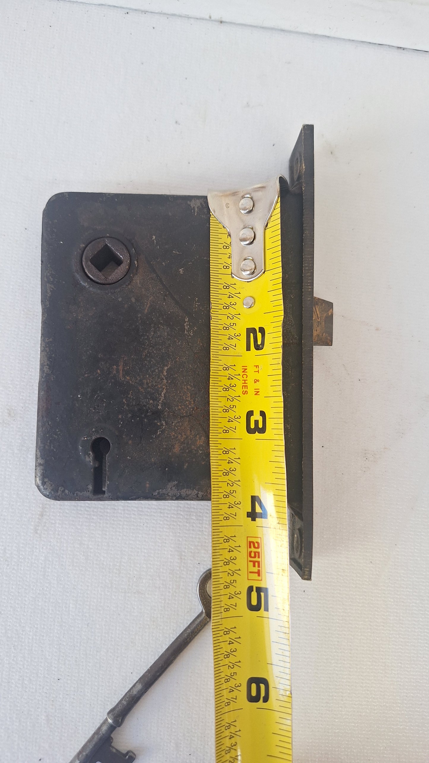 Antique Passage Door Mortise Lock with Skeleton Key