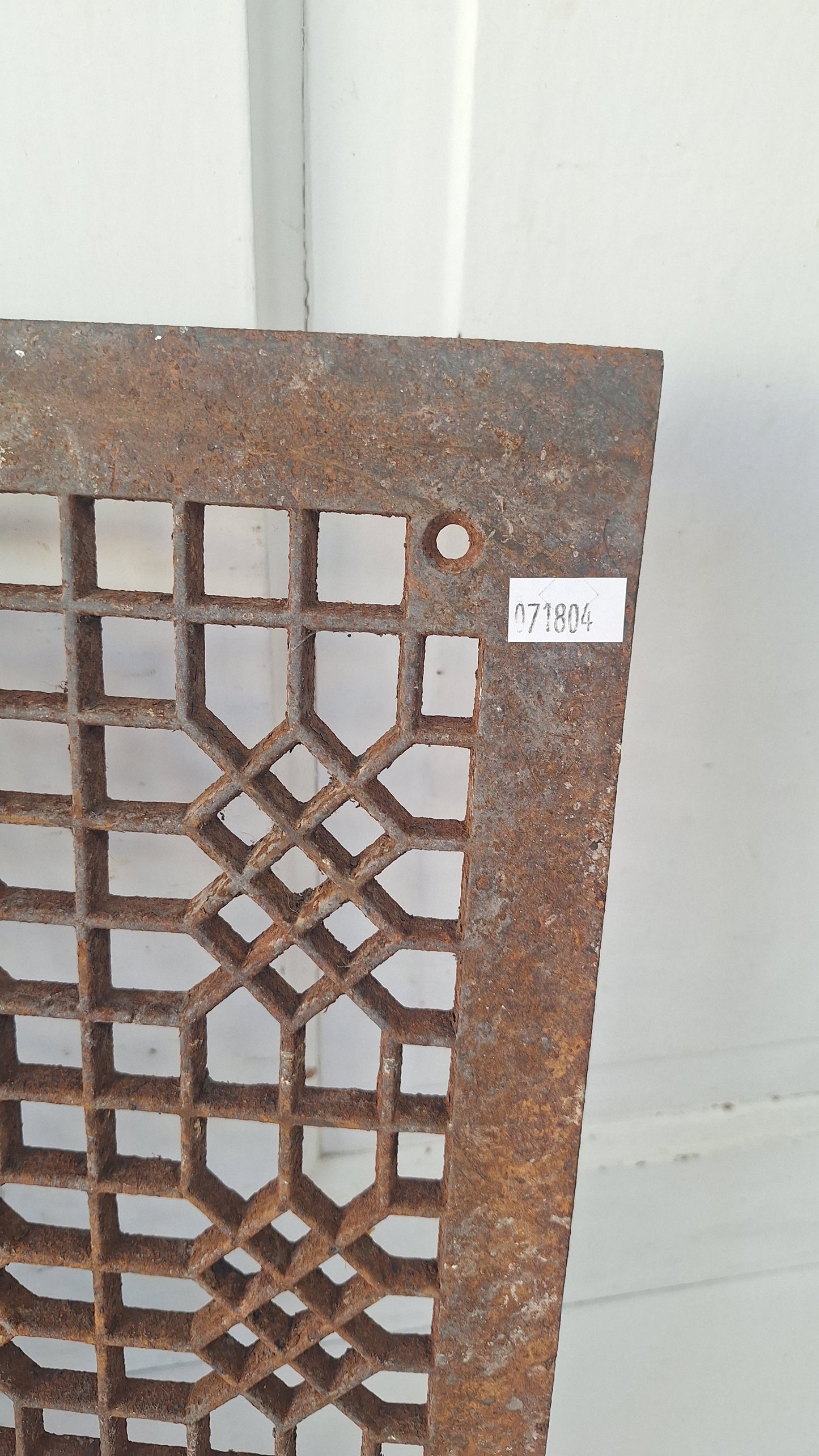 12 x 16 Lattice Antique Vent Cover, Vintage Iron Register Grate