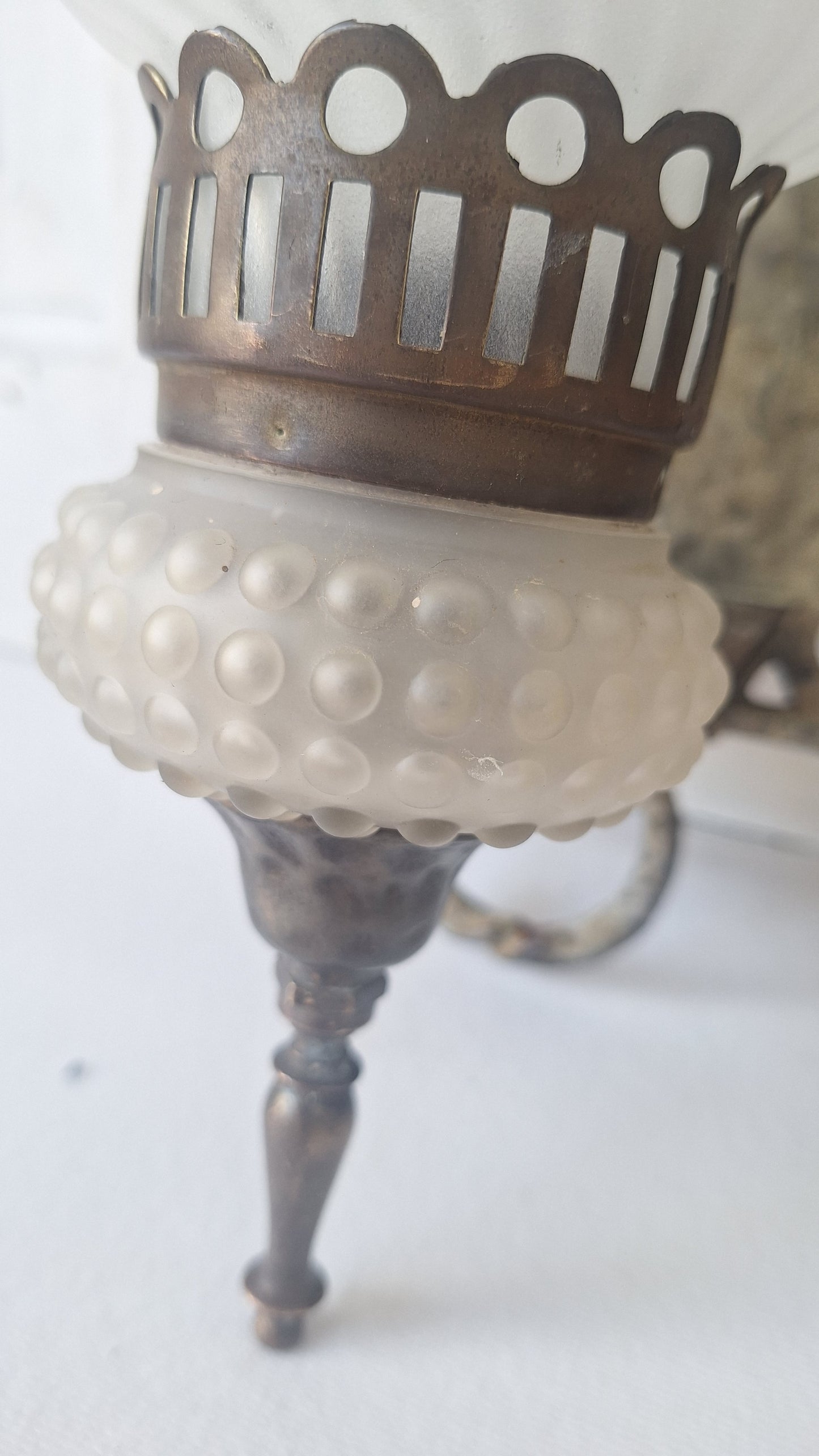 Virden Co. Hammered Iron Sconce Set of Three Lights