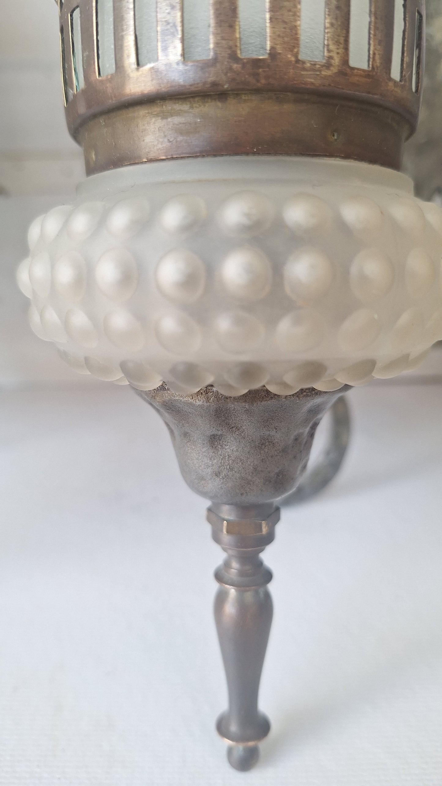 Virden Co. Hammered Iron Sconce Set of Three Lights