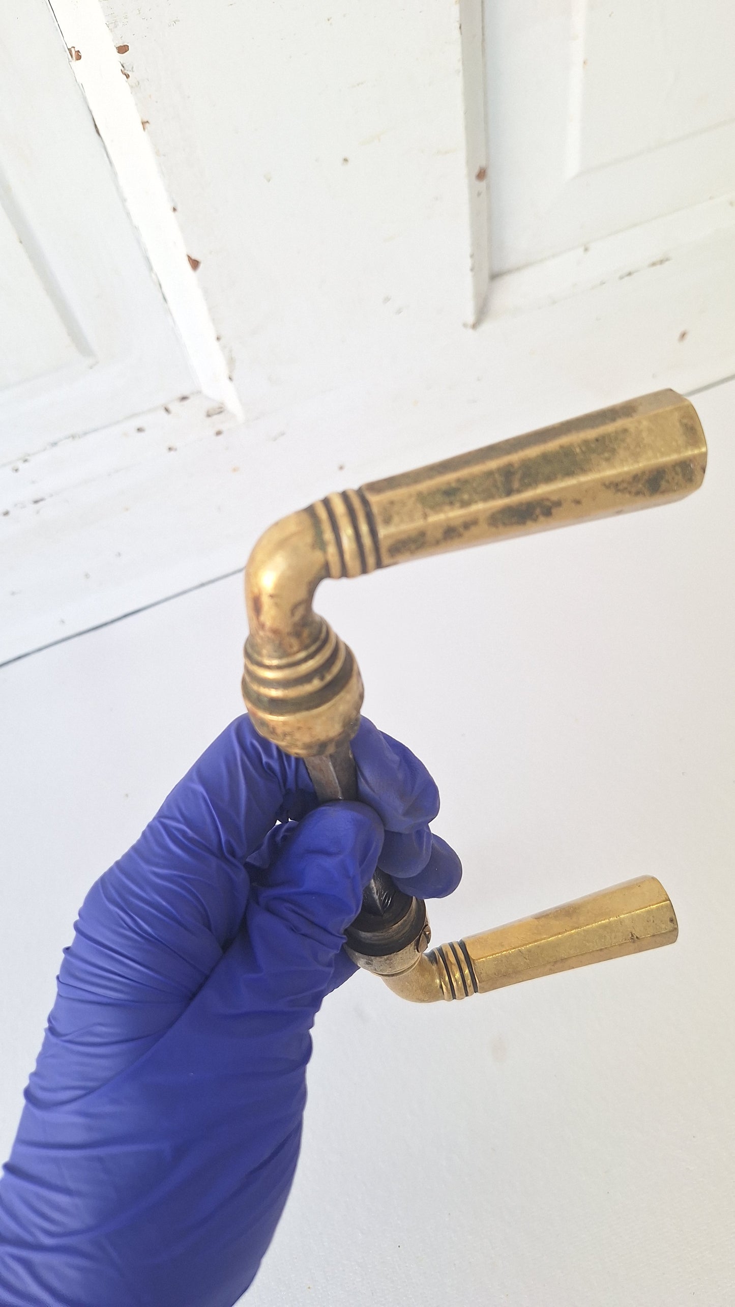 French Door Handles, Bronze Lever Antique Handles