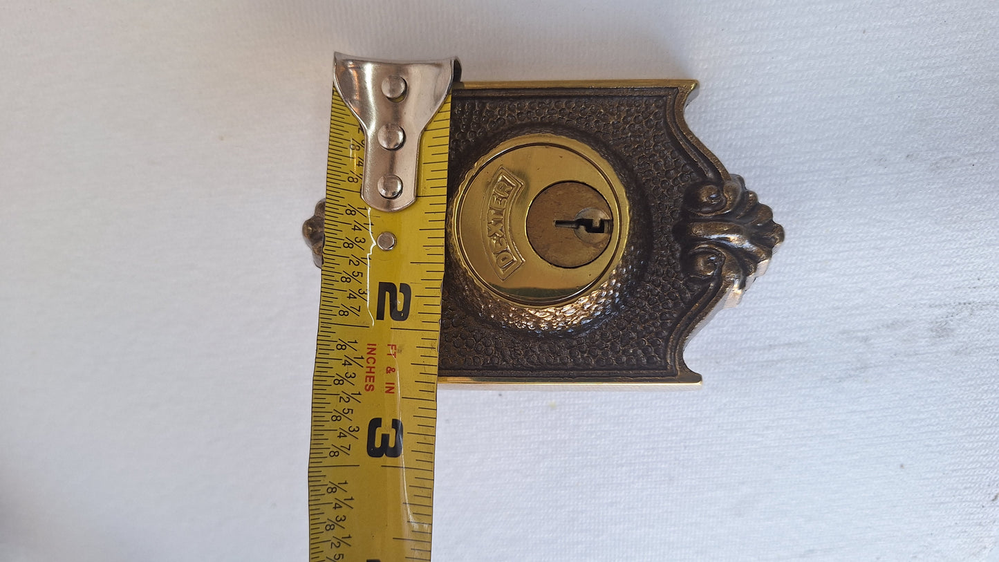 Mid Century Door Hardware Set, Handle, Latch, Keys, New Old Stock