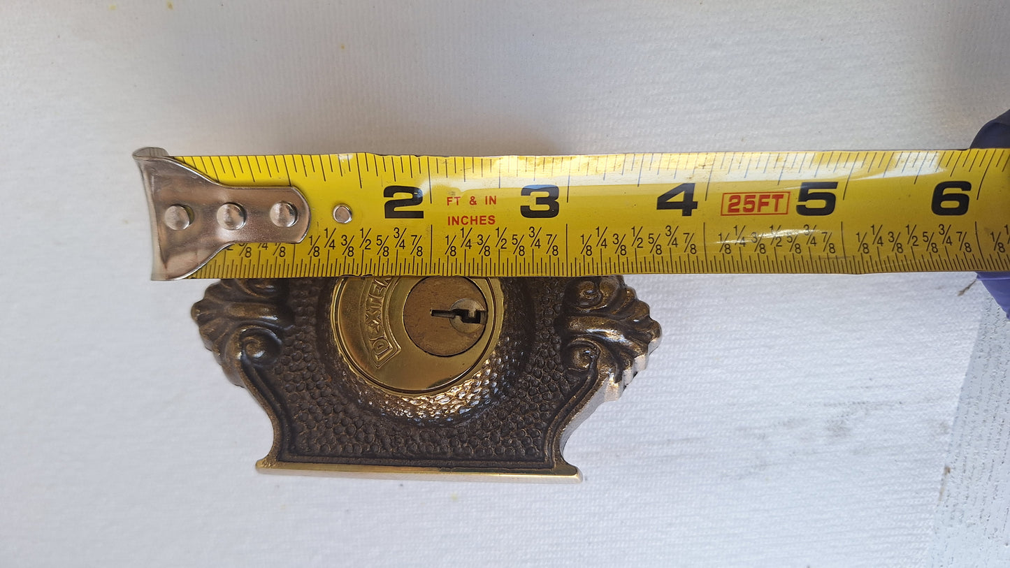 Mid Century Door Hardware Set, Handle, Latch, Keys, New Old Stock