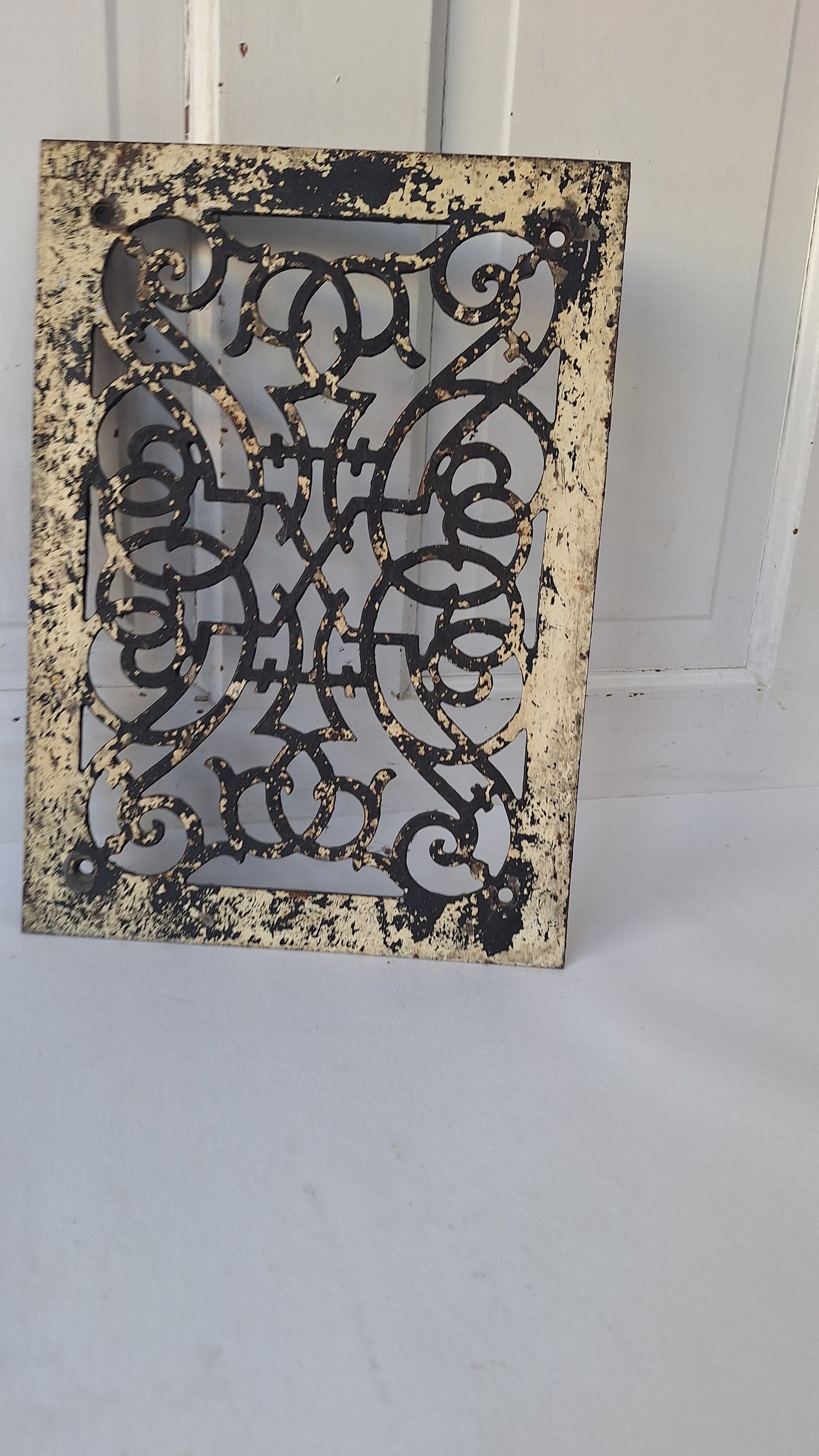 10 x 14 Fancy Antique Floor Vent Cover, Cold Air Return