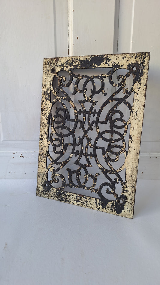 10 x 14 Fancy Antique Floor Vent Cover, Cold Air Return