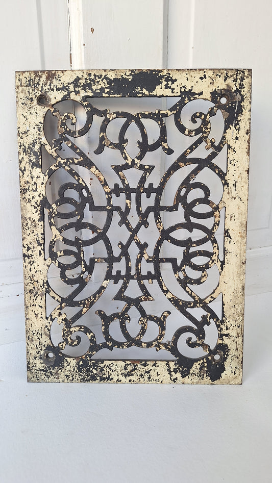 10 x 14 Fancy Antique Floor Vent Cover, Cold Air Return