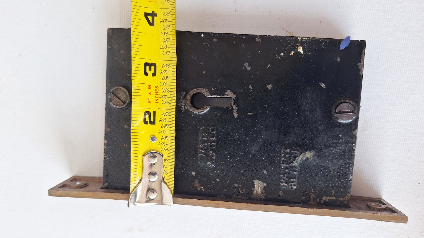 Eastlake Bronze Pocket Door Mortise Lock Set: Cast Iron Hardware