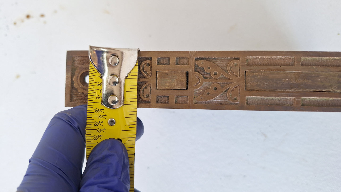 Eastlake Bronze Pocket Door Mortise Lock Set: Cast Iron Hardware