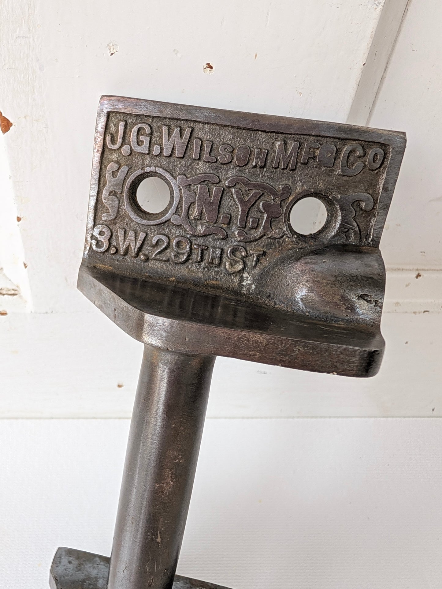 Antique Cast Iron Commercial Door Pull, Patent Stamped 1889