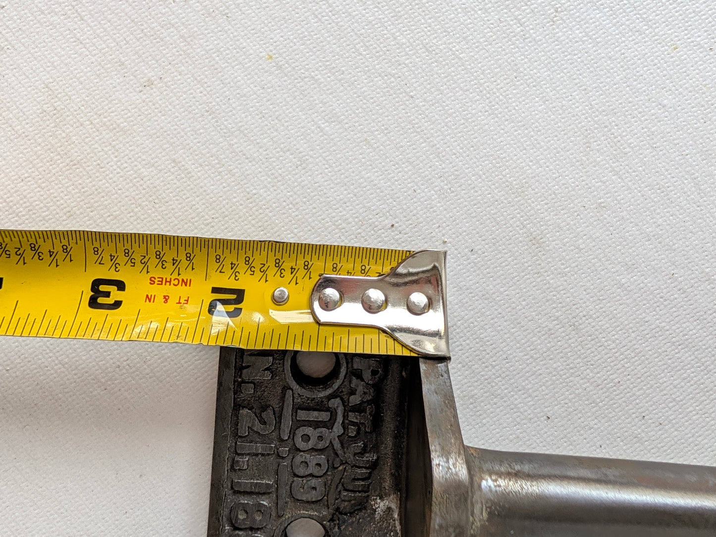 Antique Cast Iron Commercial Door Pull, Patent Stamped 1889