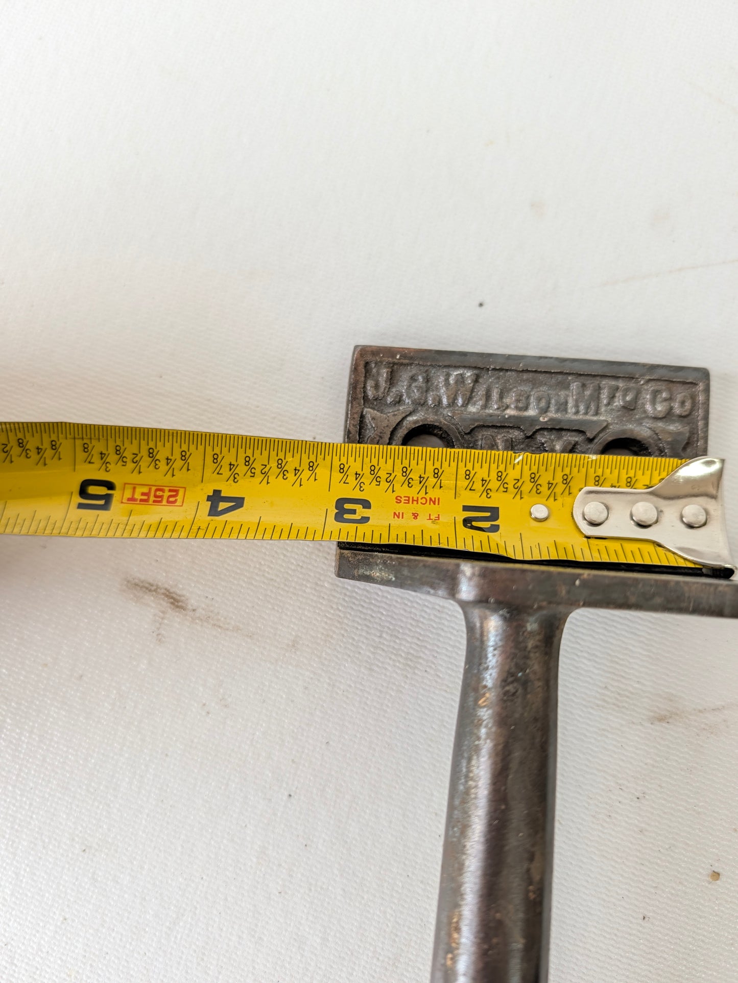 Antique Cast Iron Commercial Door Pull, Patent Stamped 1889