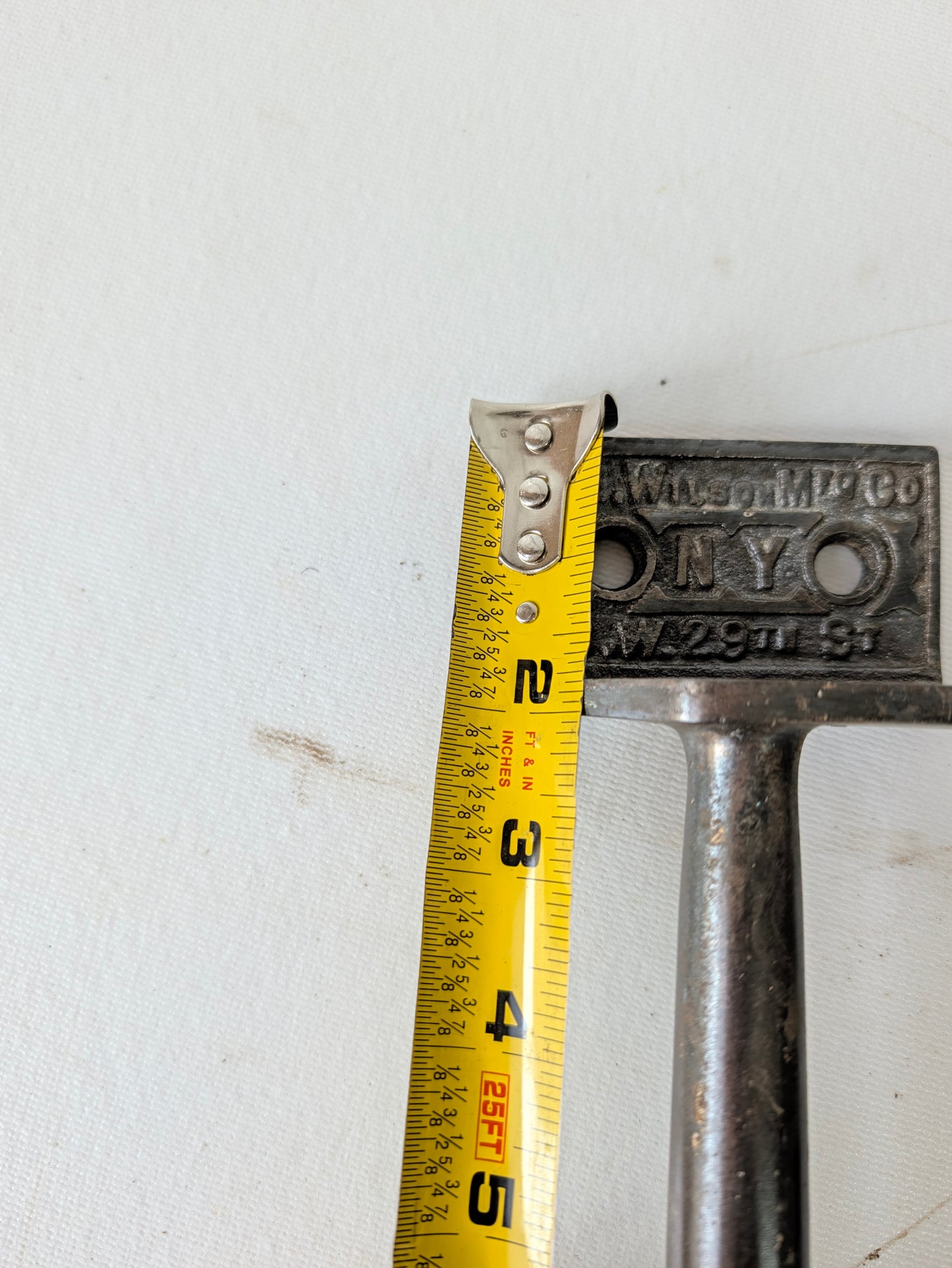 Antique Cast Iron Commercial Door Pull, Patent Stamped 1889